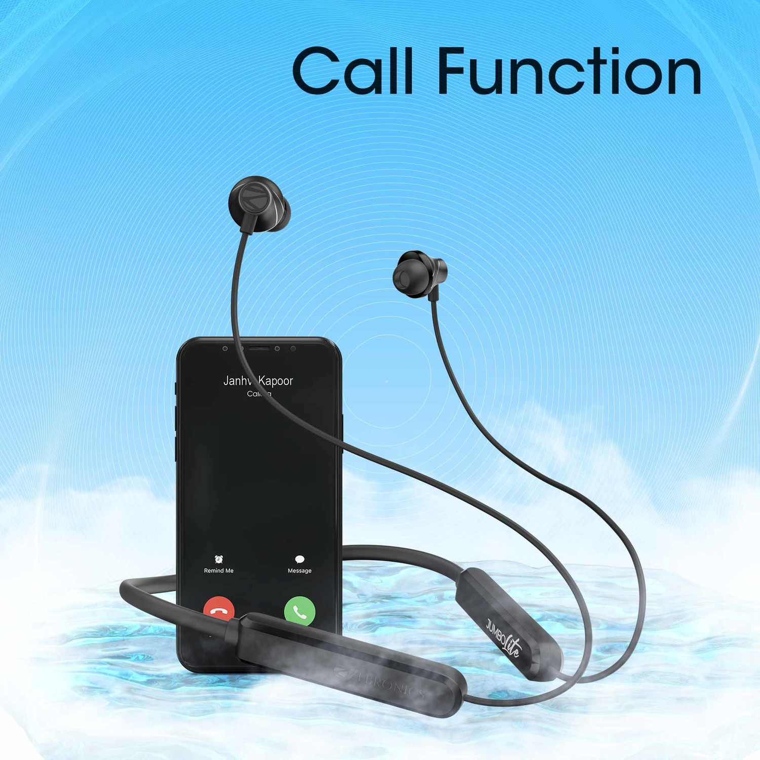 Image of ZEBRONICS Jumbo Lite, with 70Hrs Backup, Fast Charging, ENC Mic, Gaming Mode, Splash Proof Bluetooth