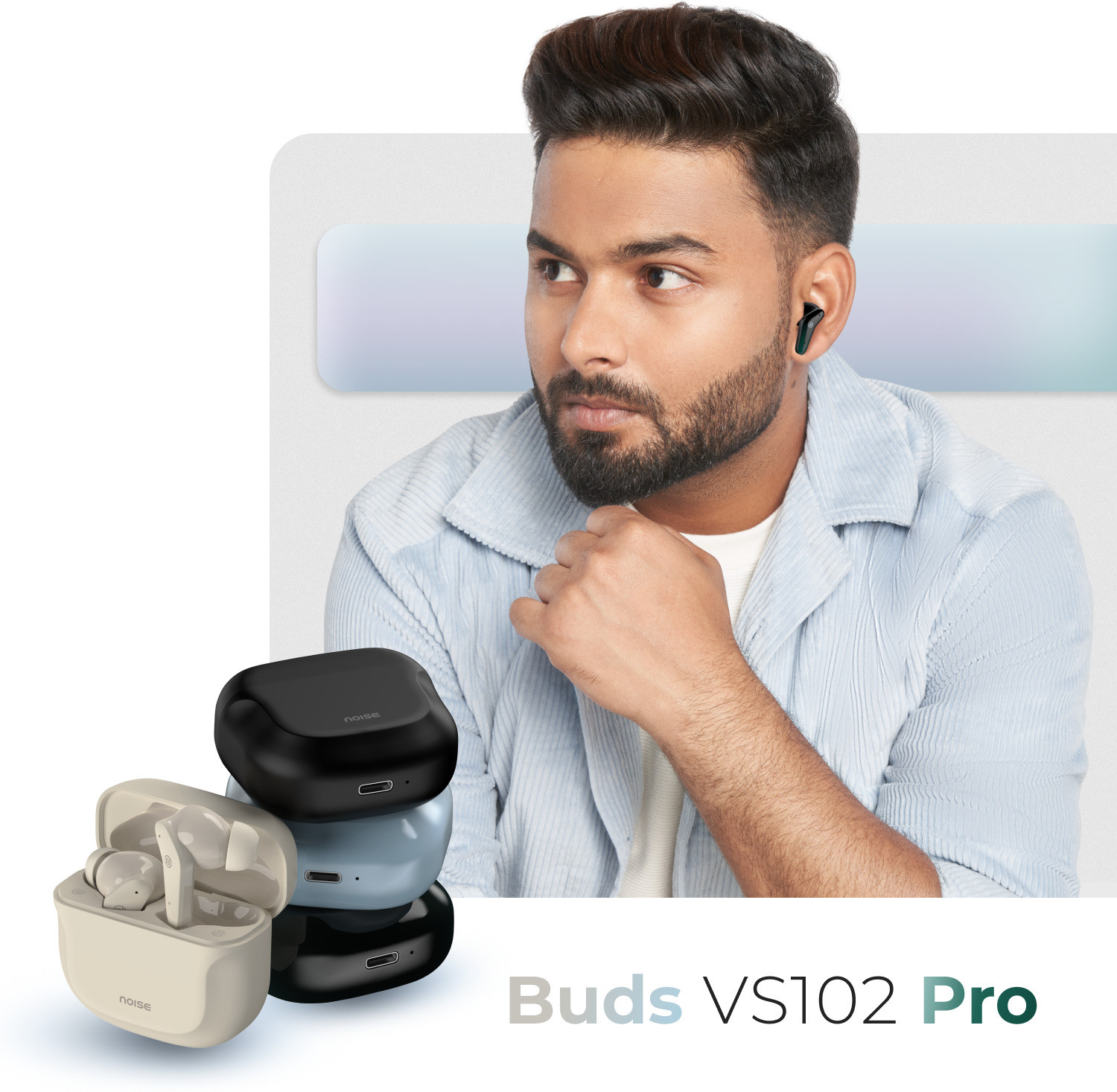 Image of Noise Buds VS102 Pro with ANC (25dB), 70 Hours Playtime, and ENC with Quad Mic Bluetooth