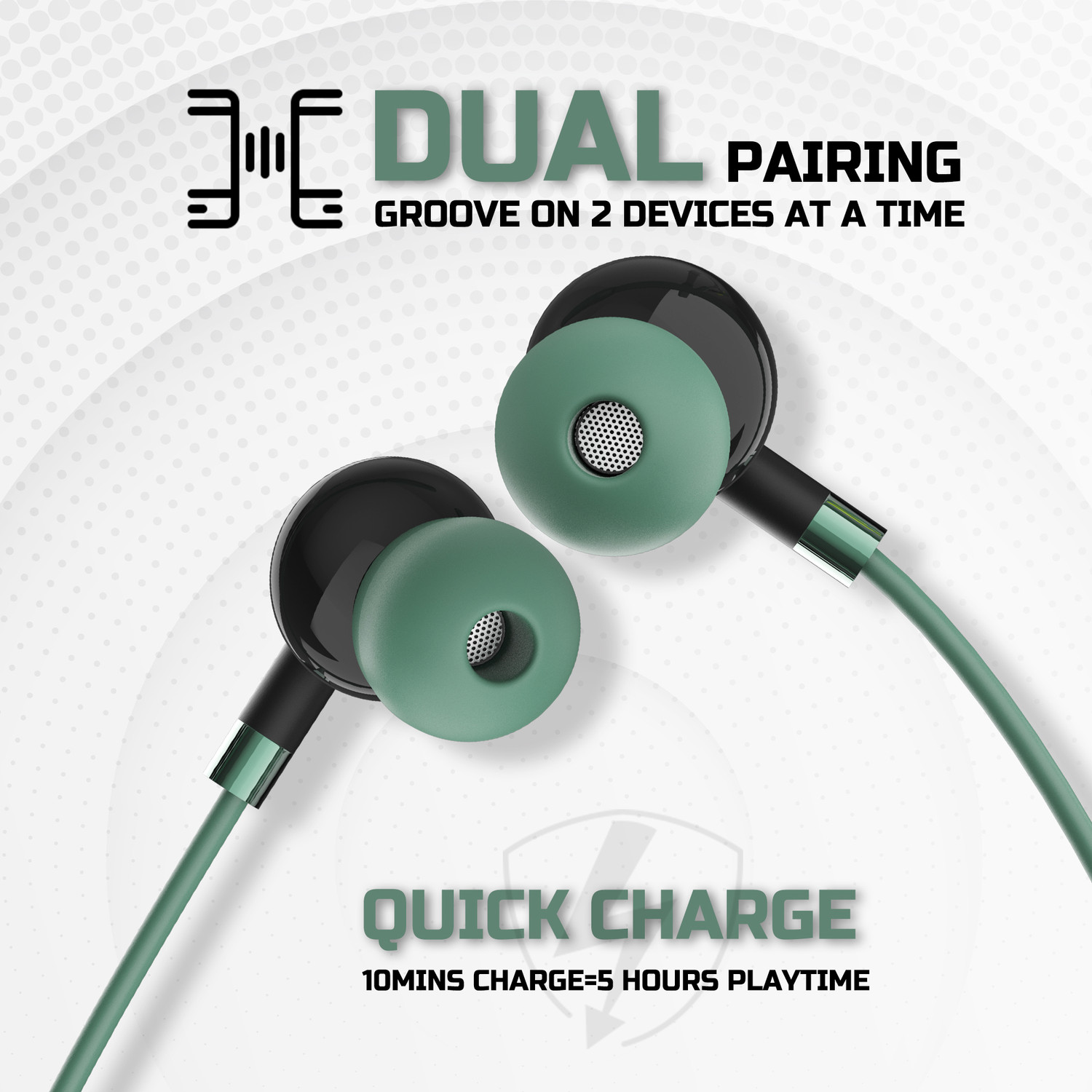 Image of Aroma NB119B Badshah 60 Hours Playing Time Fast Charging Bluetooth Neckband Earphone Bluetooth