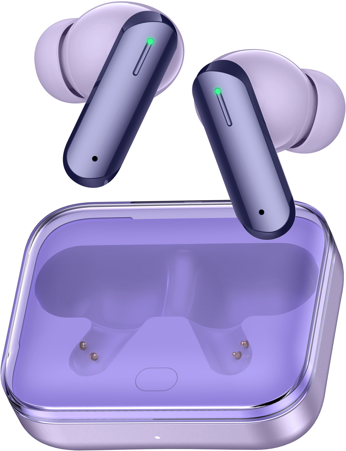 Image of Vaku Luxos BOOMX TWS Bluetooth V5.4 Earbuds 60H Playtime Deep Bass Touch Controls Bluetooth Headset (Purple, True Wireless)