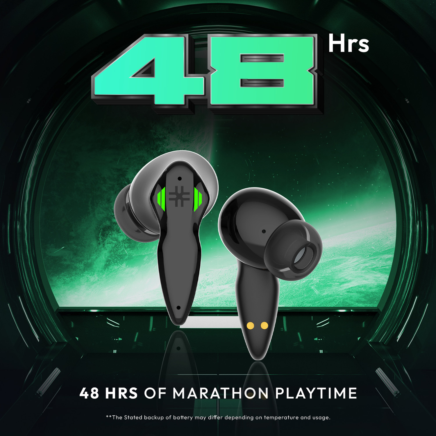 Image of Number Super Buds Pro GT9 Helmet MEMS ENC Gaming TWS, 48 Hrs Battery, 40ms Low Latency Bluetooth