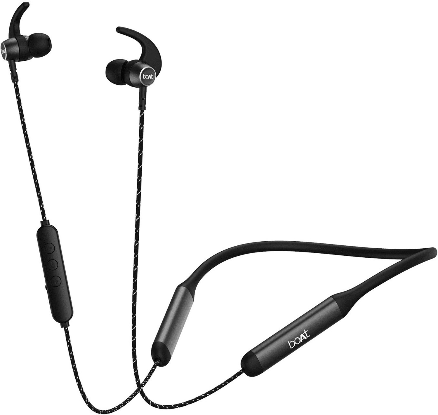 boAt Rockerz 333 Pro with 60 Hours Battery Bluetooth Headset  (Active Black, In the Ear)