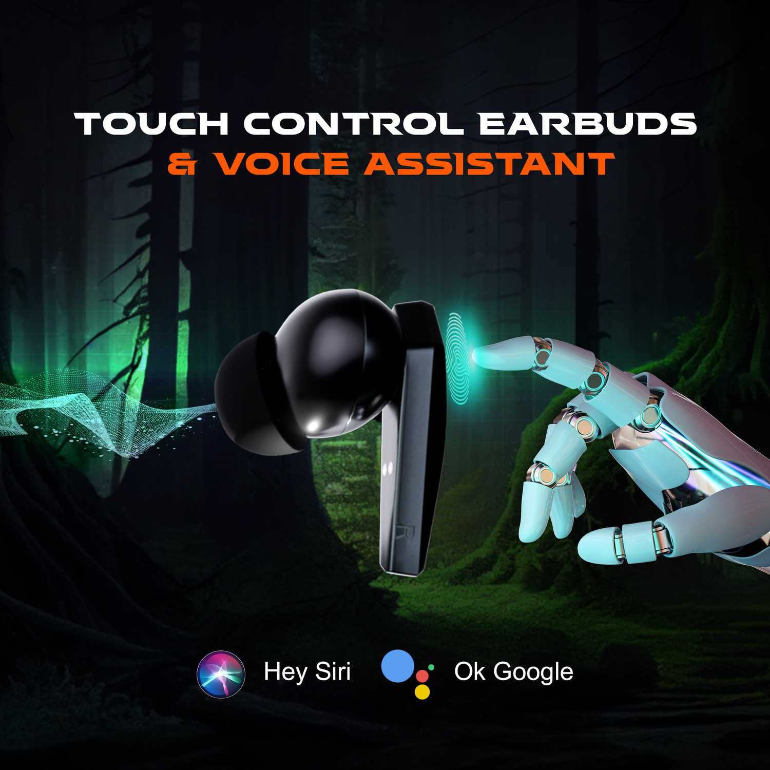 Image of TRIGGR Kraken X1 with Battery Display, 40ms Latency, Quad Mic ENC, 40 Hr, v5.3 Bluetooth