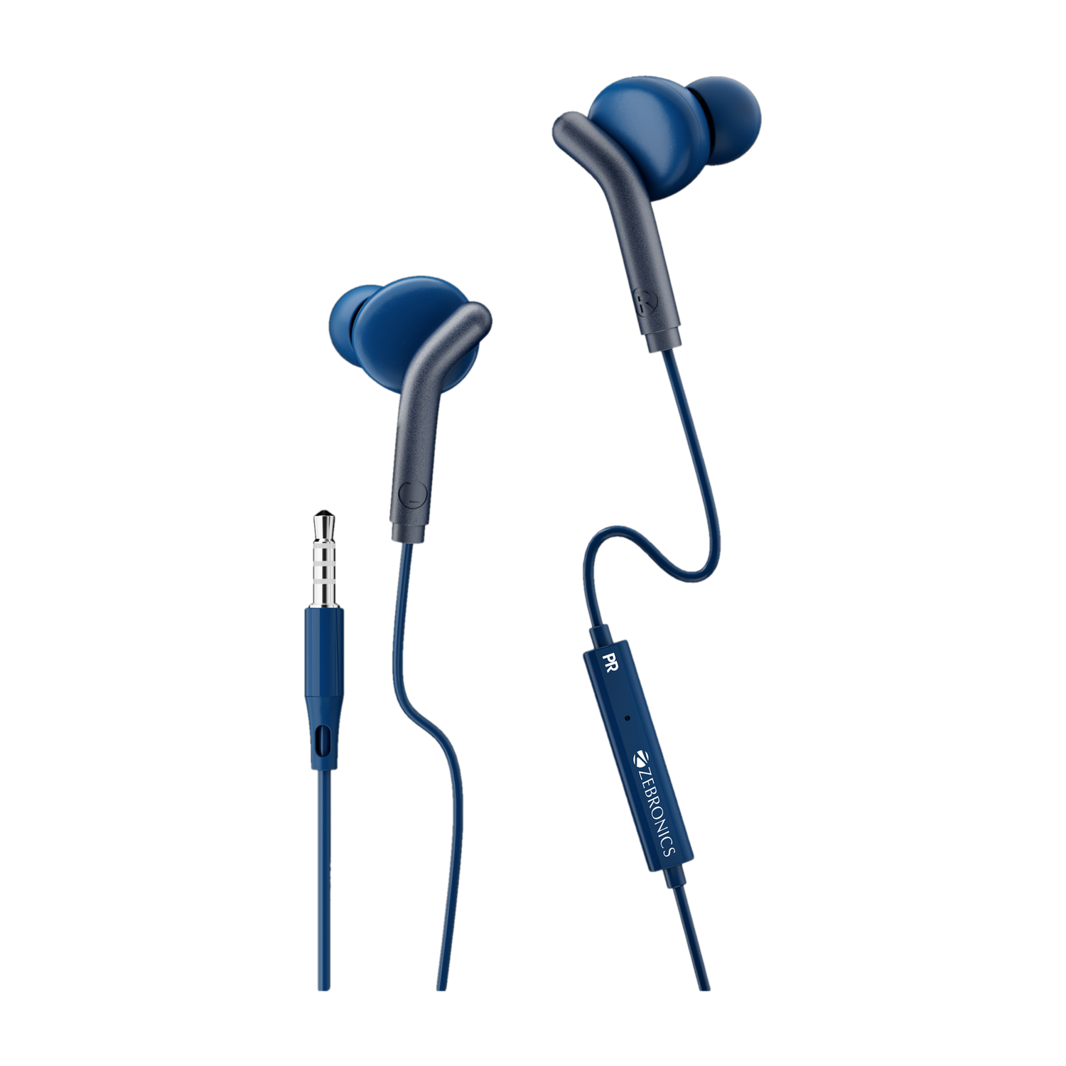 ZEBRONICS Zeb-Bro in Ear Wired Earphones with Mic(Blue) Wired Headset