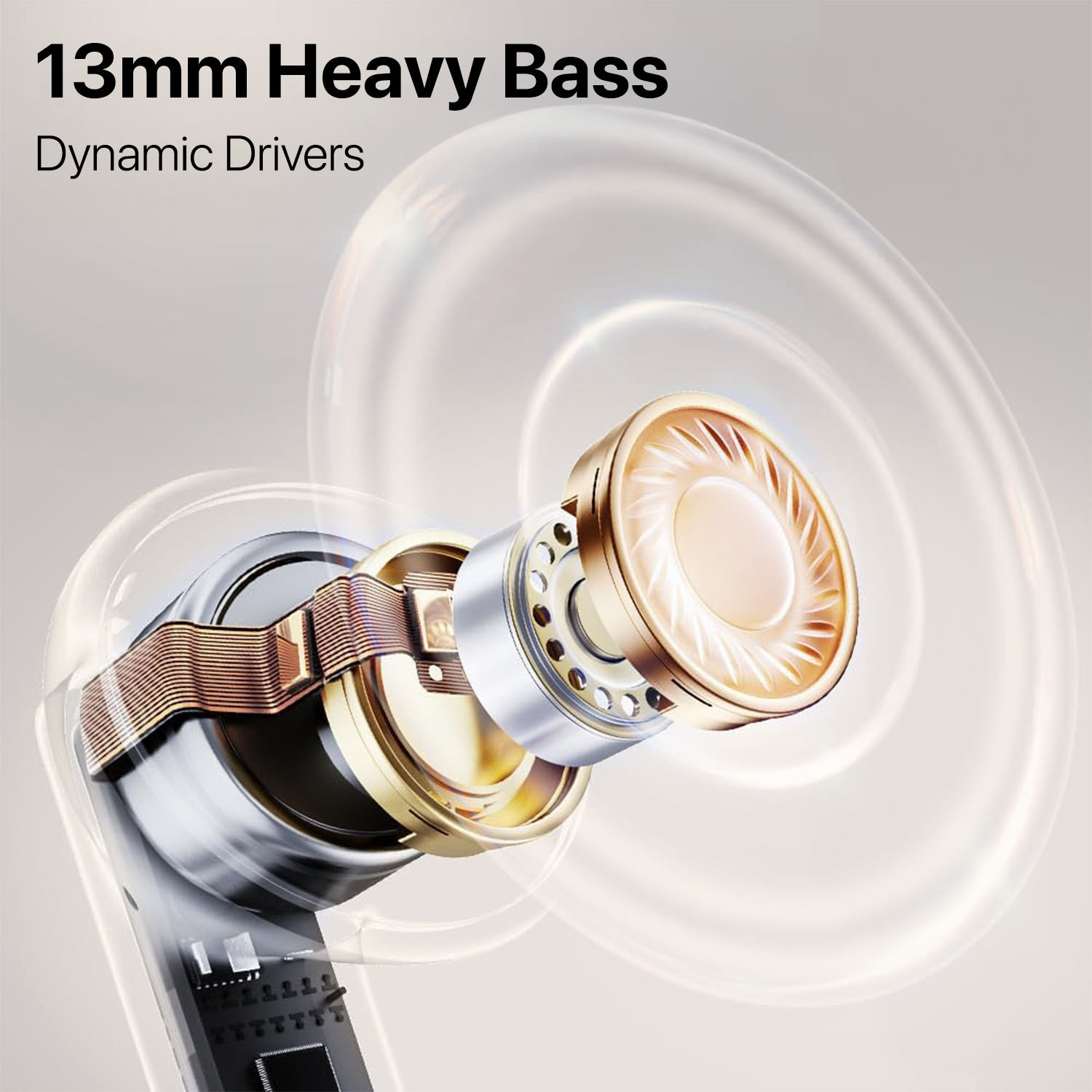 Image of Vaku Luxos BOOMX TWS Bluetooth V5.4 Earbuds 60H Playtime Deep Bass Touch Controls Bluetooth Headset (White, True Wireless)