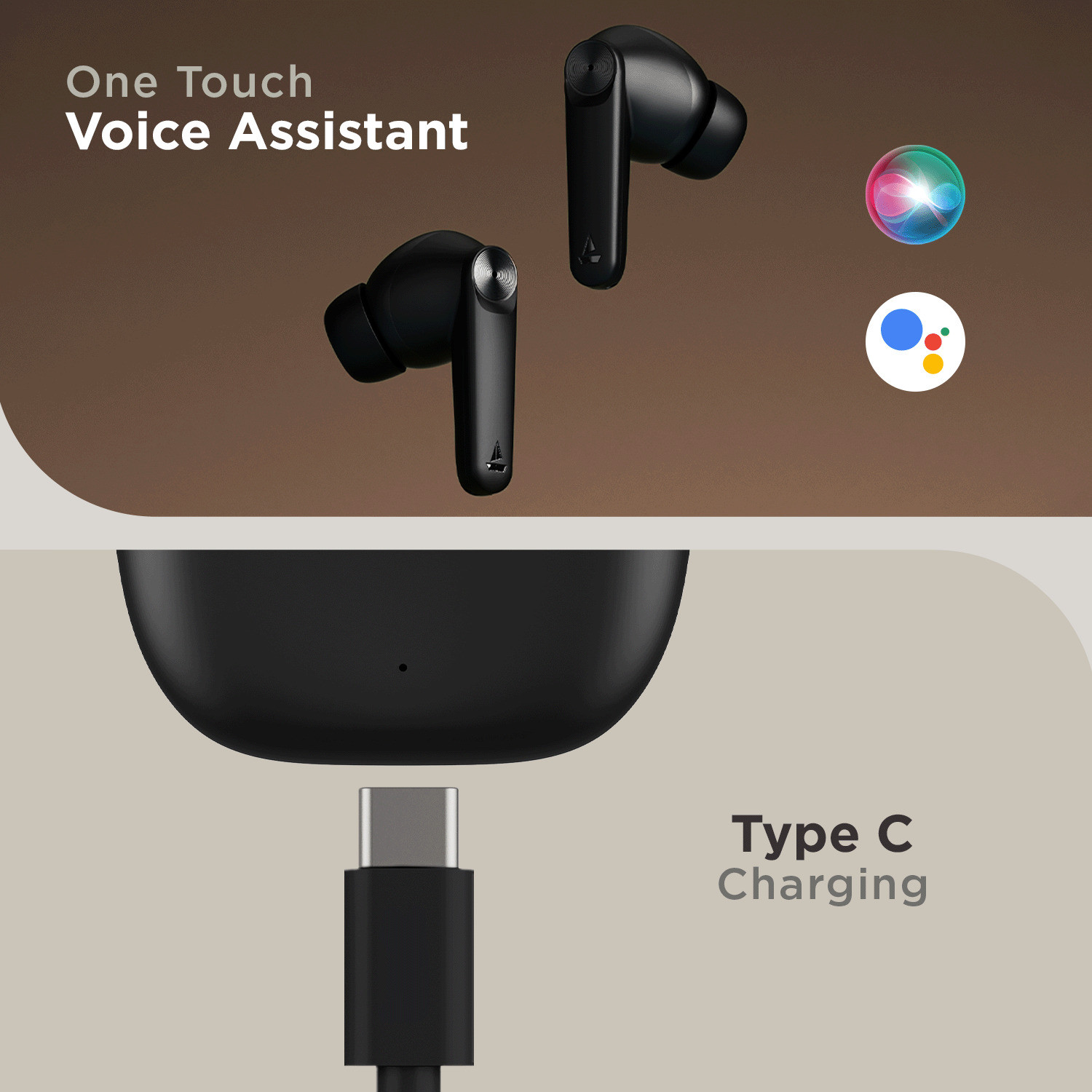 Image of boAt Airdopes Atom 83 with 50Hrs Playback, Quad Mics ENx Technology & Beast Mode Bluetooth