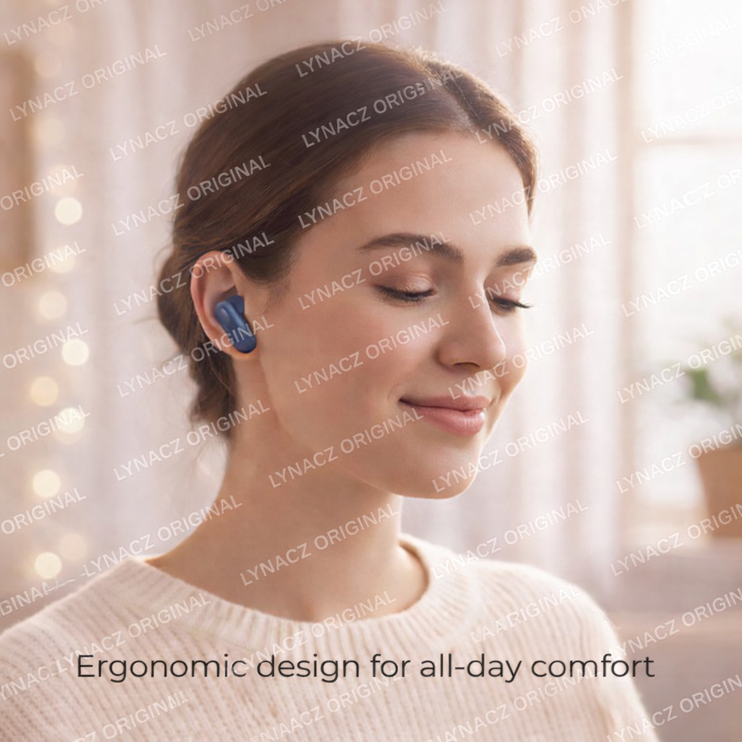 Image of Lynacz Original For Buds 2R -Black TWS Earbuds with Long Battery, HD Calling Bluetooth Headset (Powerful Bass, Fast Pairing, IP55 Sweat Resistant - (), In the Ear)