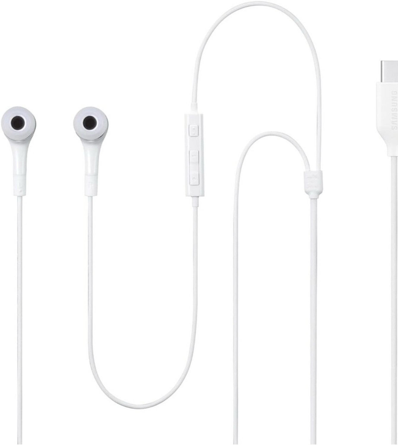 Image of THE BLACK TECH TYPE C WHITE BEST PERFORMANCE TYPE C EARPHONES Wired Headset (White, In the Ear)