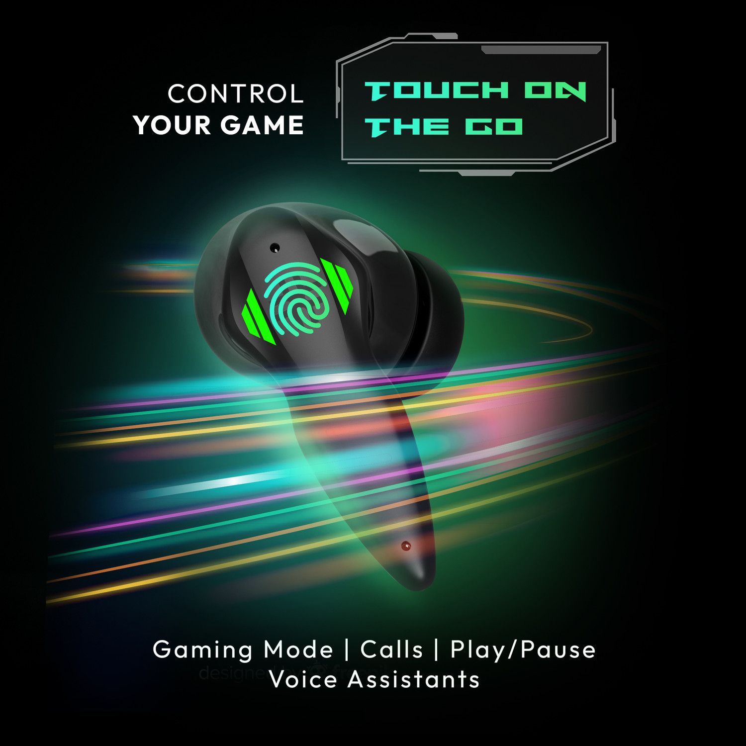 Image of Number Super Buds Pro GT9 Helmet MEMS ENC Gaming TWS, 48 Hrs Battery, 40ms Low Latency Bluetooth