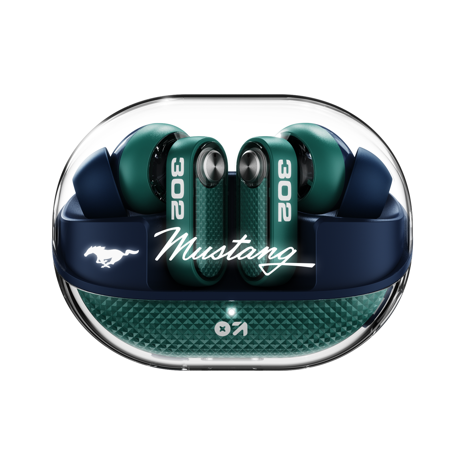 Mustang Sprint, App Support, Dual Pairing, 60Hrs, 32dB ANC & Quad Mic ENC, 6.0v Bluetooth Headset (Nitro Green, True Wireless)