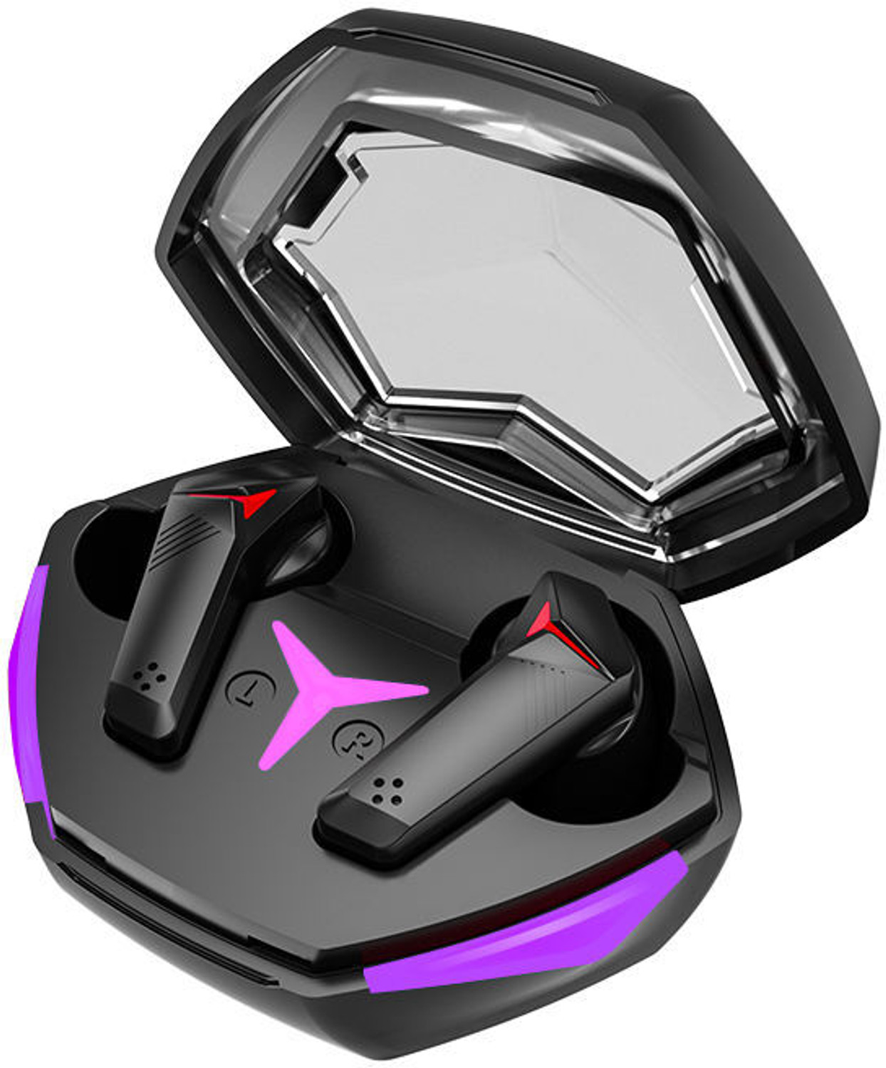 Image of Fitpro X ATOM Premium TWS Earbuds - HD Audio & Portable Charging Case Bluetooth Headset (Red, True Wireless)
