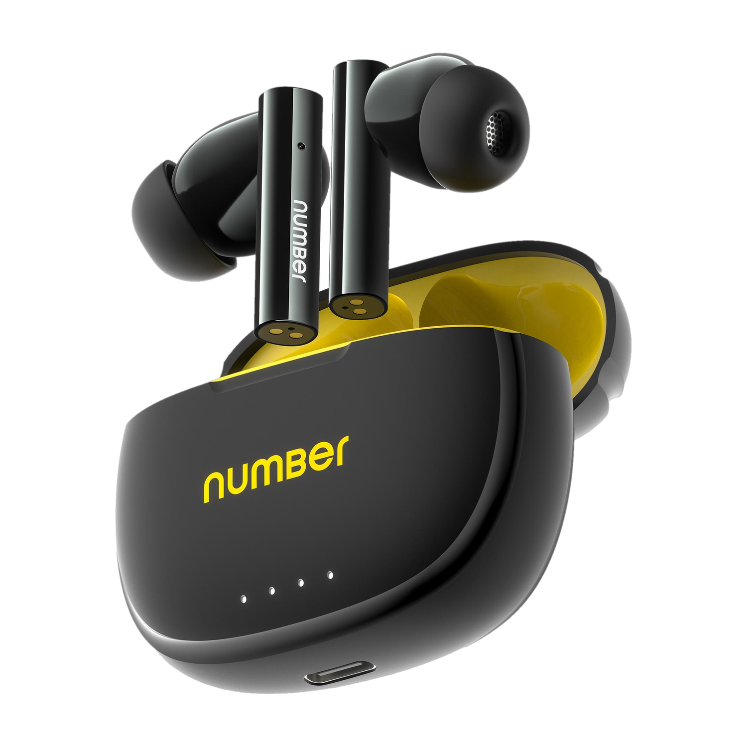Number Navo Buds X1 w/ 50H Playtime, Dual Pairing, 13mm Speakers, ENC, 45ms Low Latency Bluetooth
