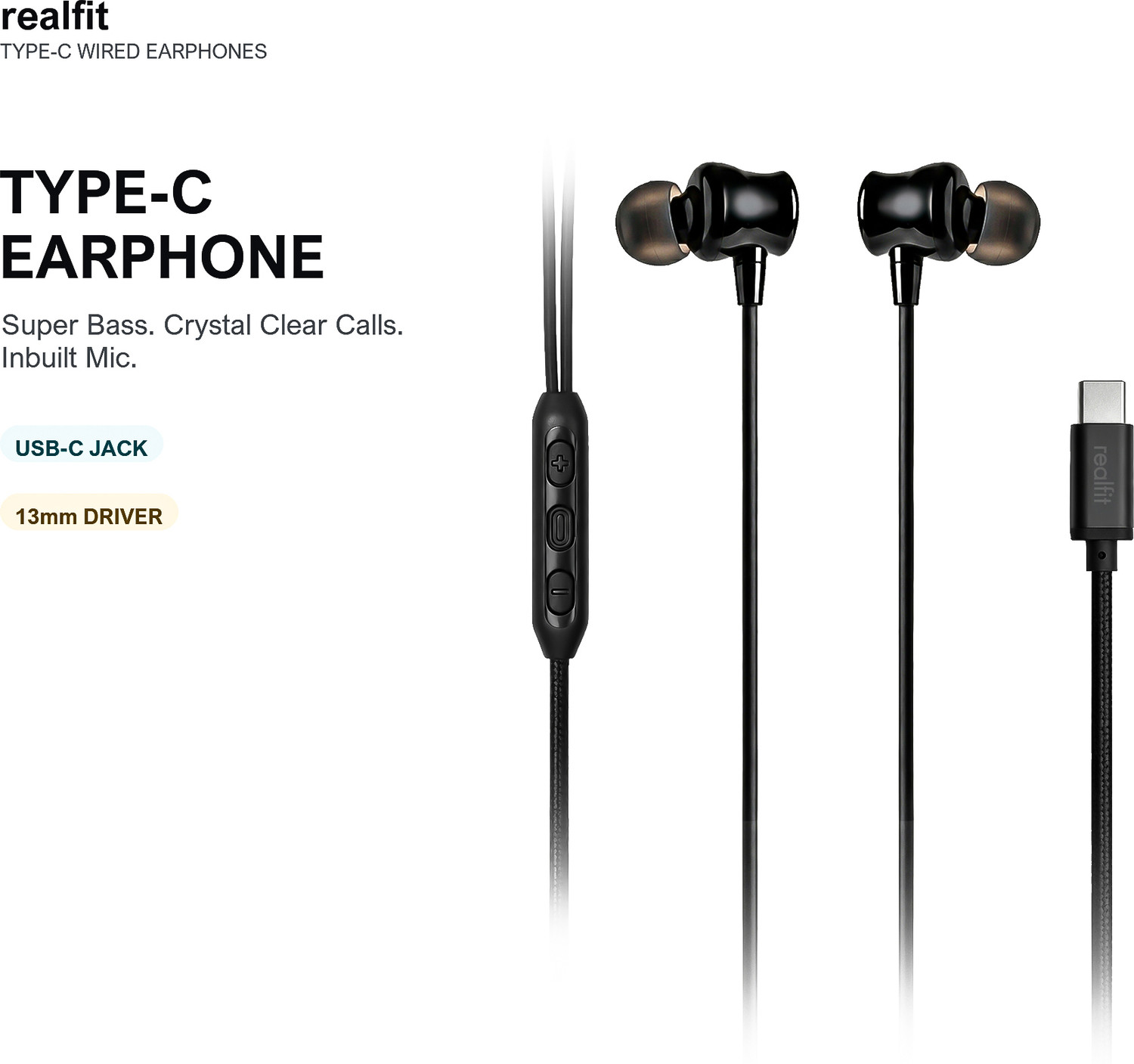 Image of Lynacz Wired Earphone Type-C Samsang Wired Headset (Black, In the Ear)