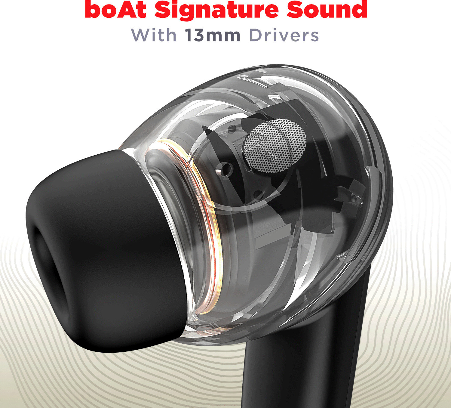 Image of boAt Airdopes Atom 83 with 50Hrs Playback, Quad Mics ENx Technology & Beast Mode Bluetooth