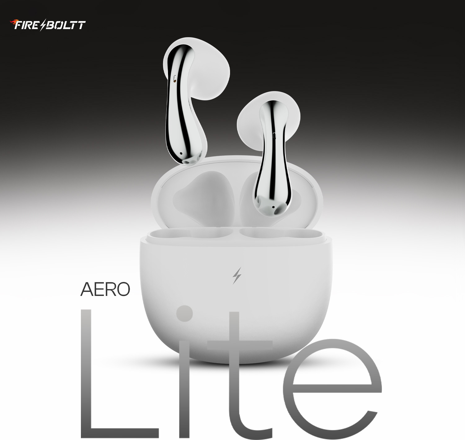 Image of Fire-Boltt Aero Lite TWS Earbuds, Custom EQ Profiles, 50H Battery, Quad Mic ENC, BT 5.4 Bluetooth Headset (Polar White, True Wireless)