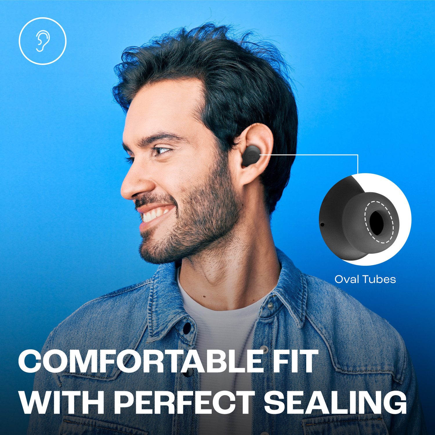 Image of JBL Wave Buds TWS, 32Hr Playtime, IP54, Smart Ambient & TalkThru Mode, JBL App, Bluetooth