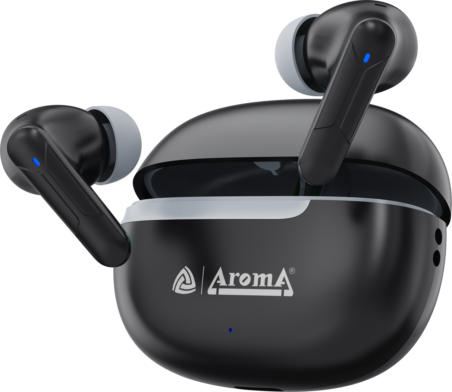 Image of Aroma NB121 Pods Upto 40 Hours Playtime* Type C Fast Charging Dual Pairing Earbuds Bluetooth Headset (Space Black, True Wireless)