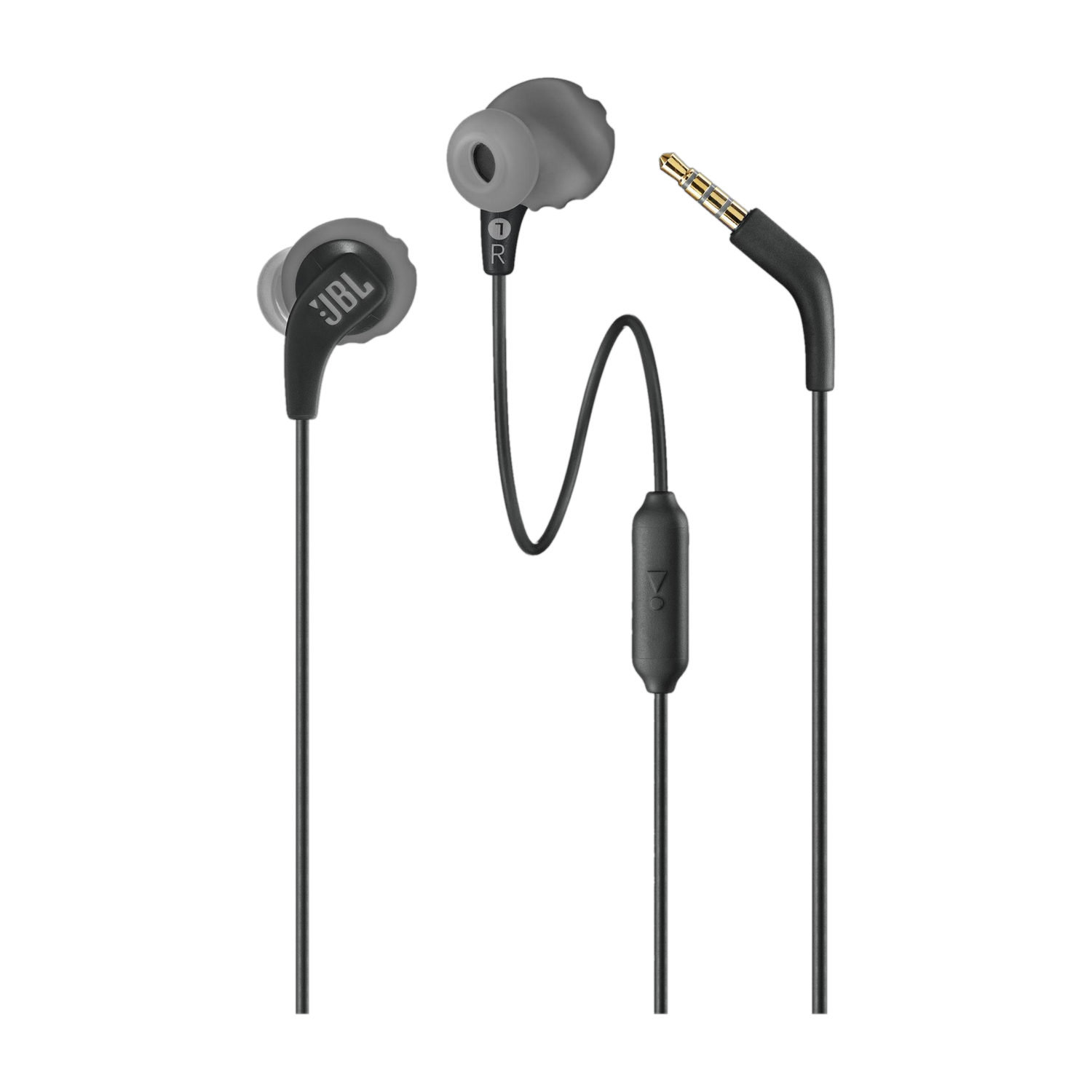 JBL Endurance Run 2 with Fliphook & TwistLock Technology, Pure Bass, IPX5 Sweatproof Wired Headset
