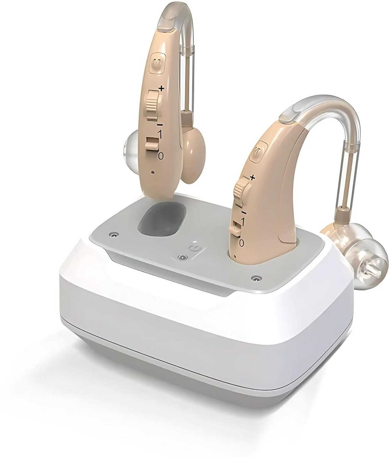 Image of Unisound VIVO111 Ear Amplifier Device German Made With 1 Year Warranty Hearing Aid machine for ear- Vivo 111(New)- Behind The Ear Model- with Hearing Aid Battery- P13- Pack Of 6 Behind the ear Hearing Aid (Beige)
