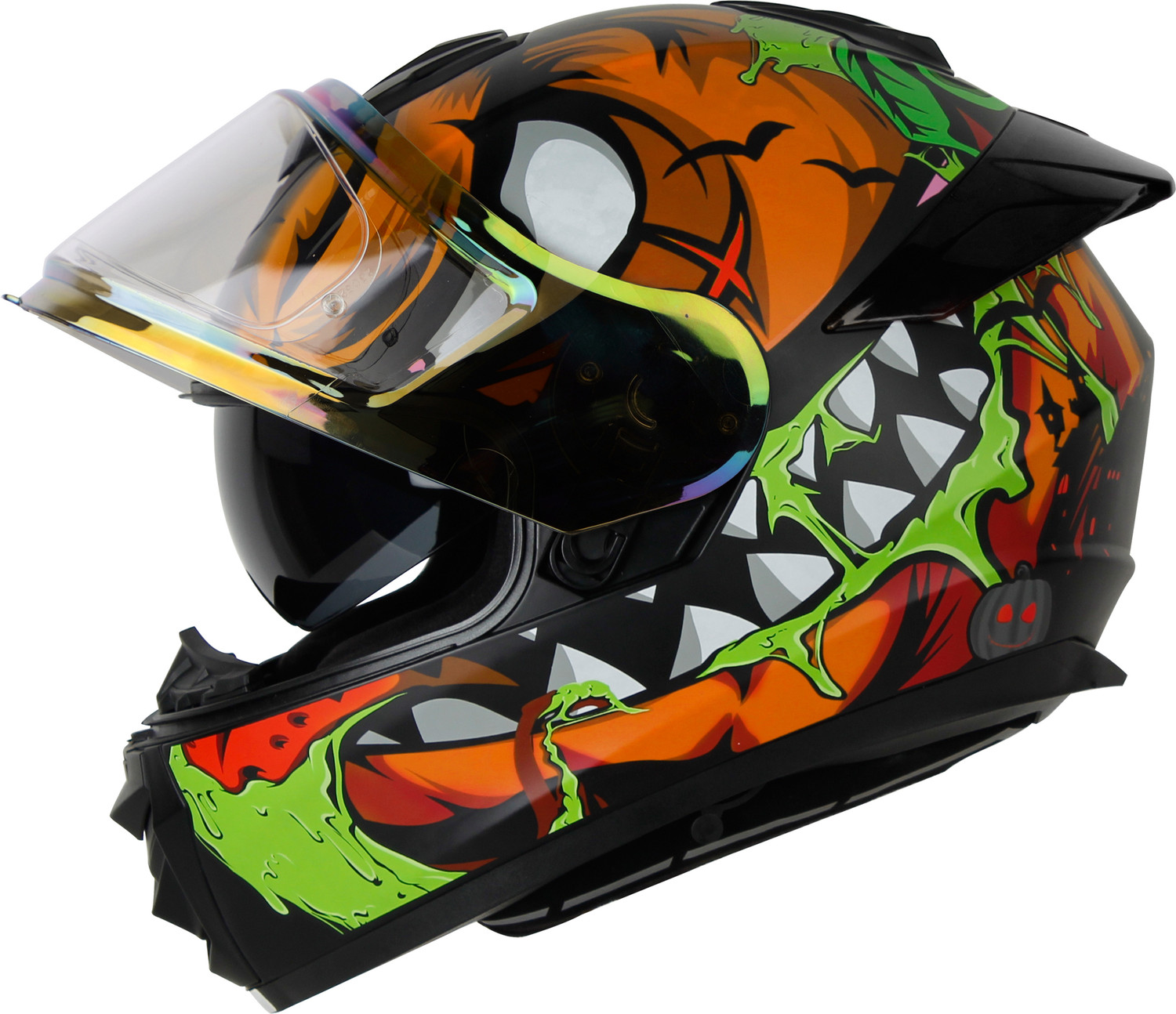 IGNYTE IGN-8 Pumpkin ISI/DOT Certified Full Face Graphic Helmet with I