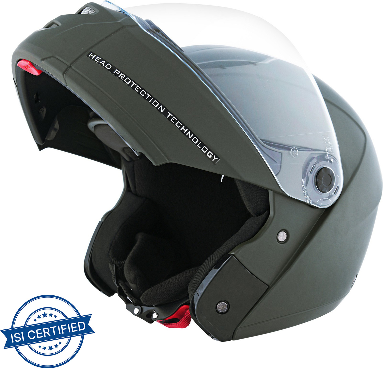 STUDDS NINJA ELITE SUPER FULL FACE - MILITARY GREEN -L Motorbike Helmet  (Matt Green)