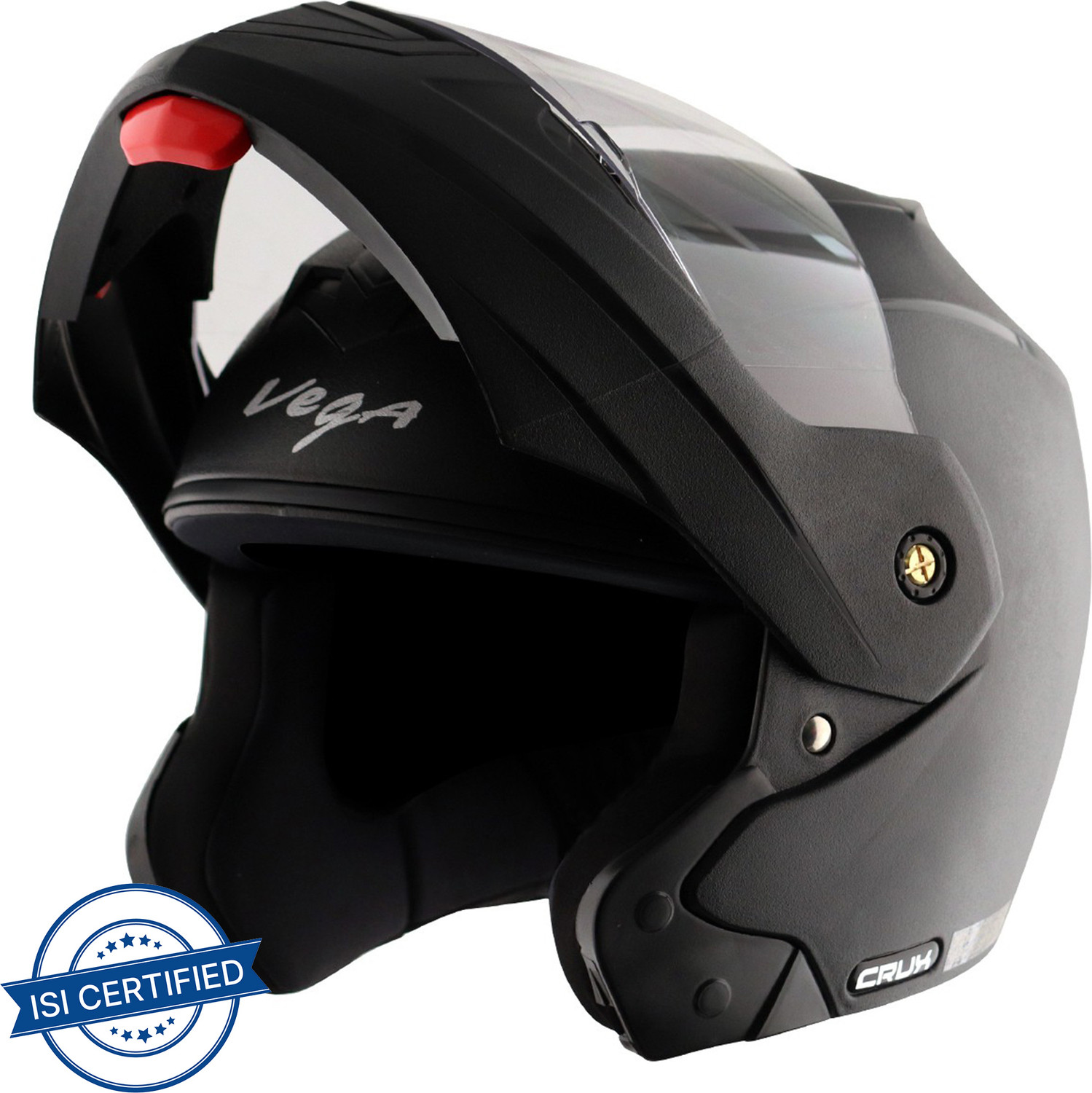 VEGA Crux Black Motorbike Helmet – Lightweight, ₹1295