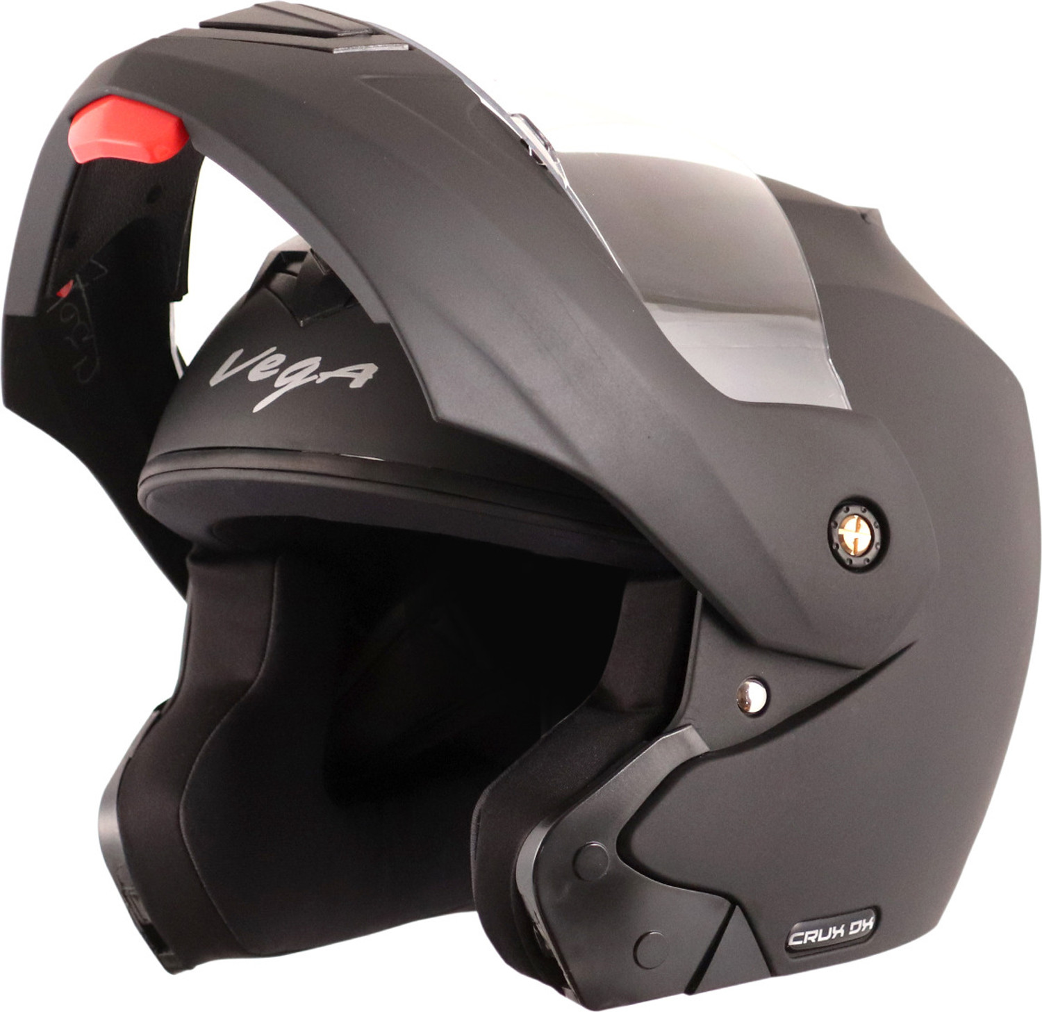 VEGA Crux DX Motorbike Helmet  (Dull Black)