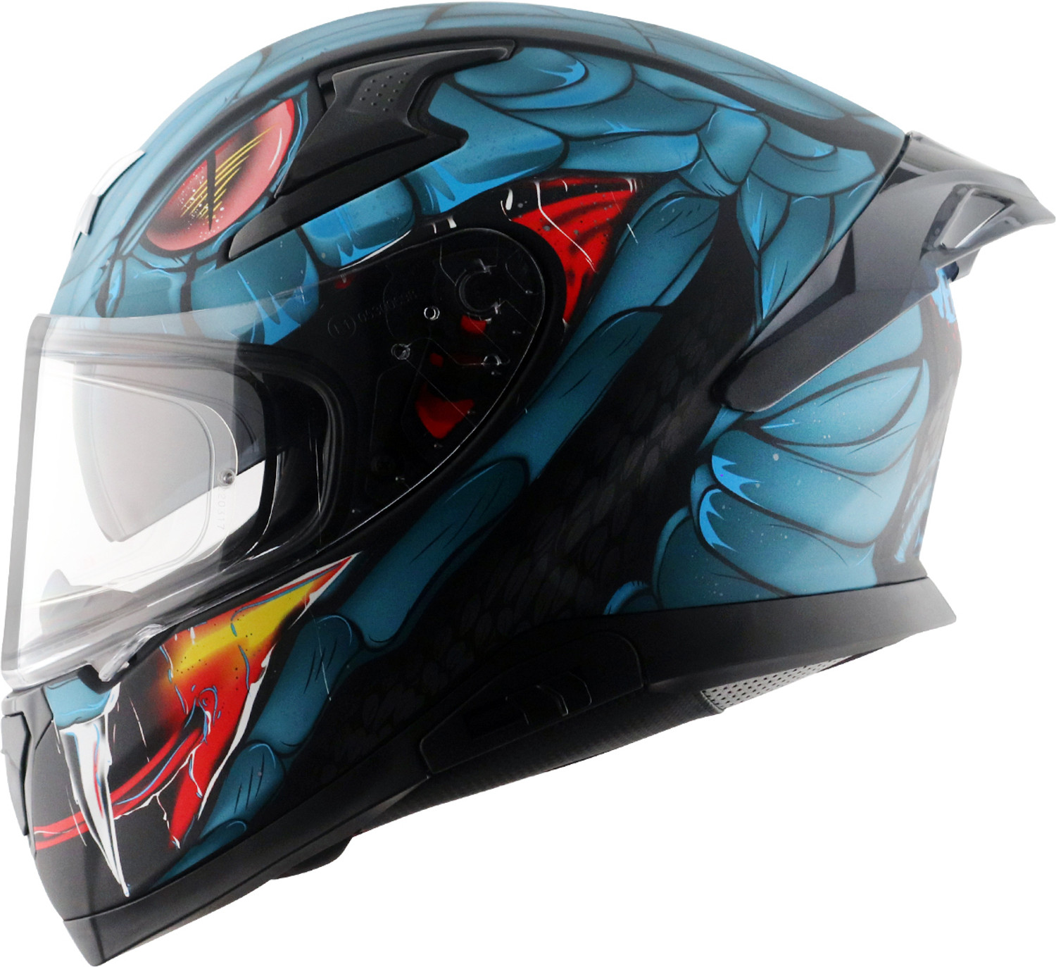 Axor Apex Venomous Dull Black Blue Helmet Motorbike Helmet
