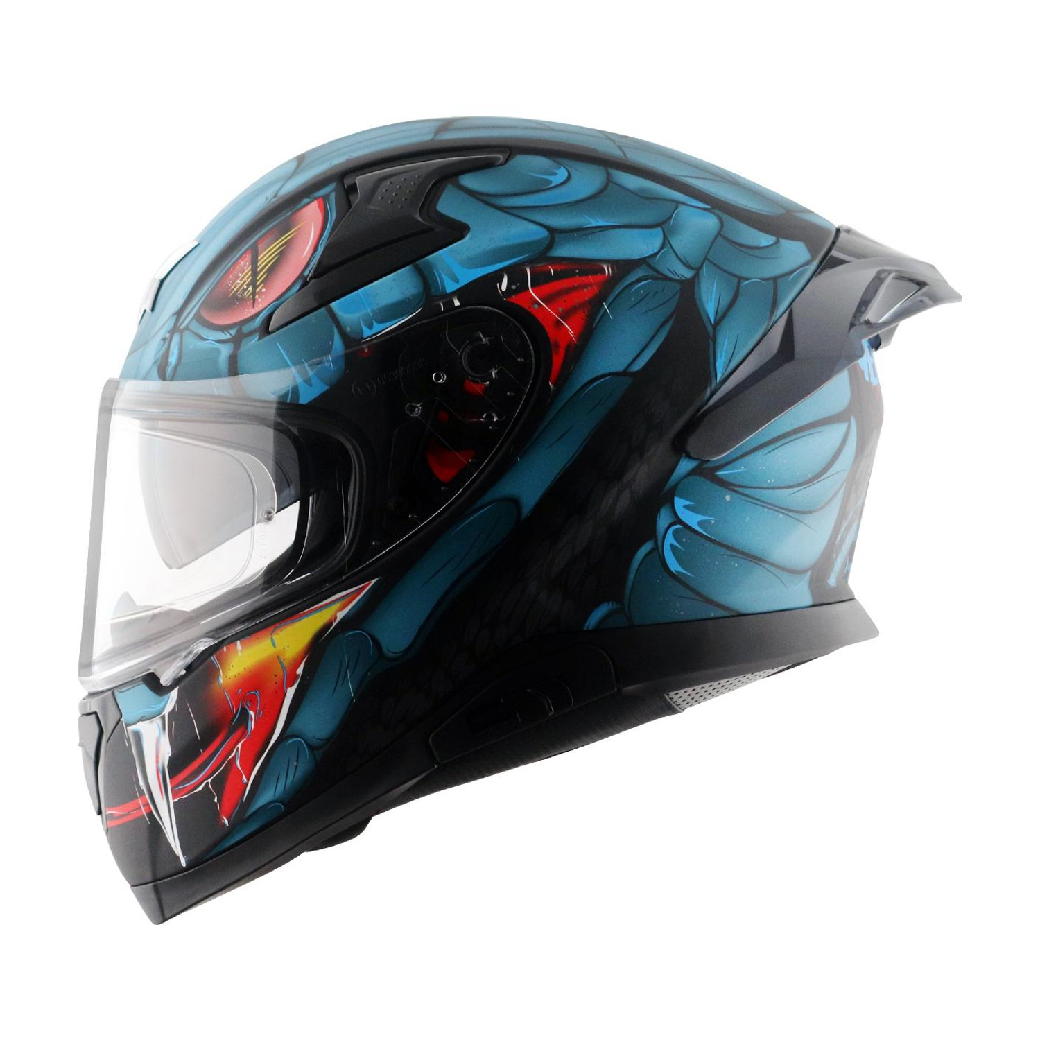 Axor Apex Venomous Dull Black Blue Helmet Motorbike Helmet  (Dull Bl