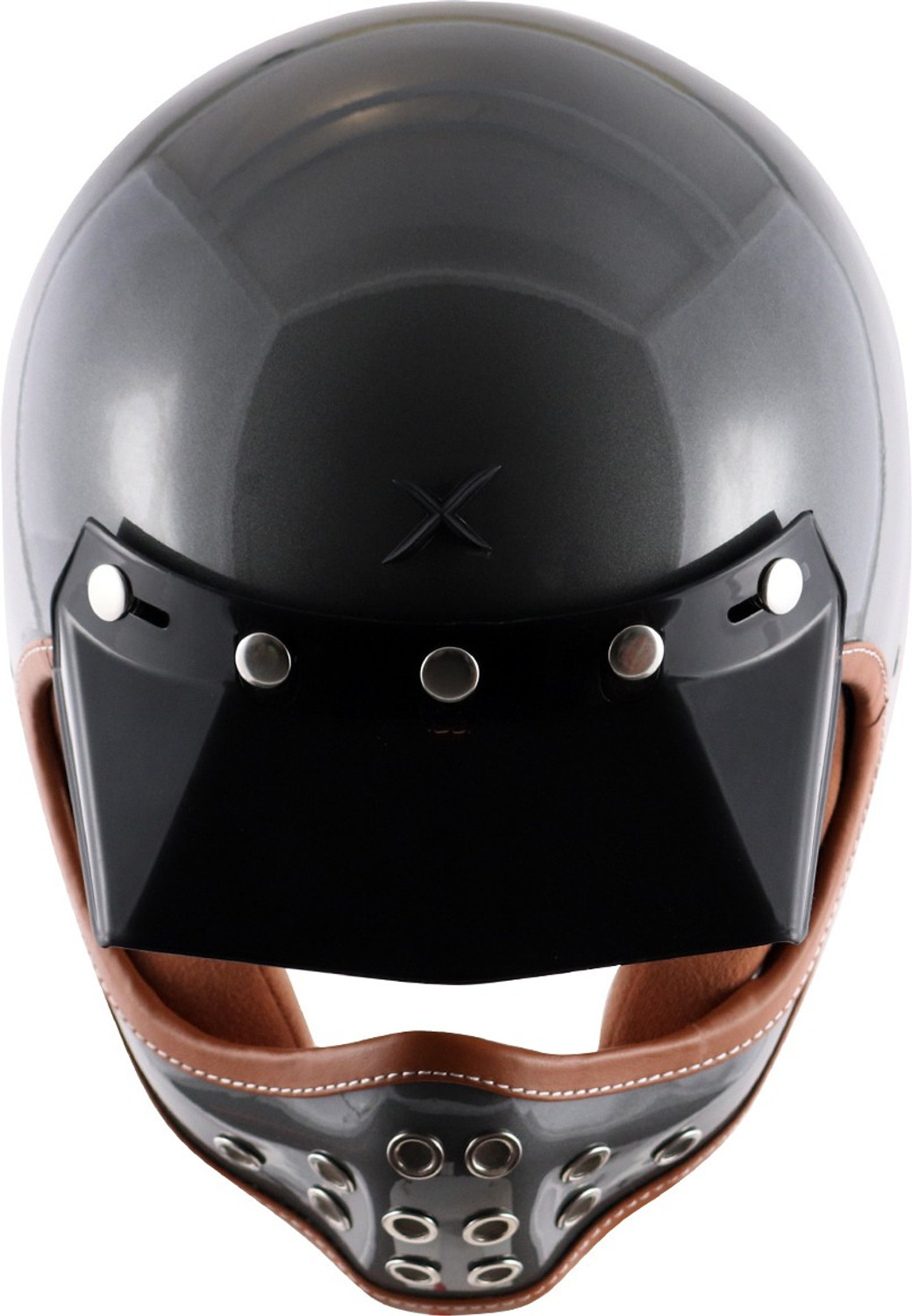 Image of Axor RETRO MOTO-X Motorbike Helmet (Antena Grey)