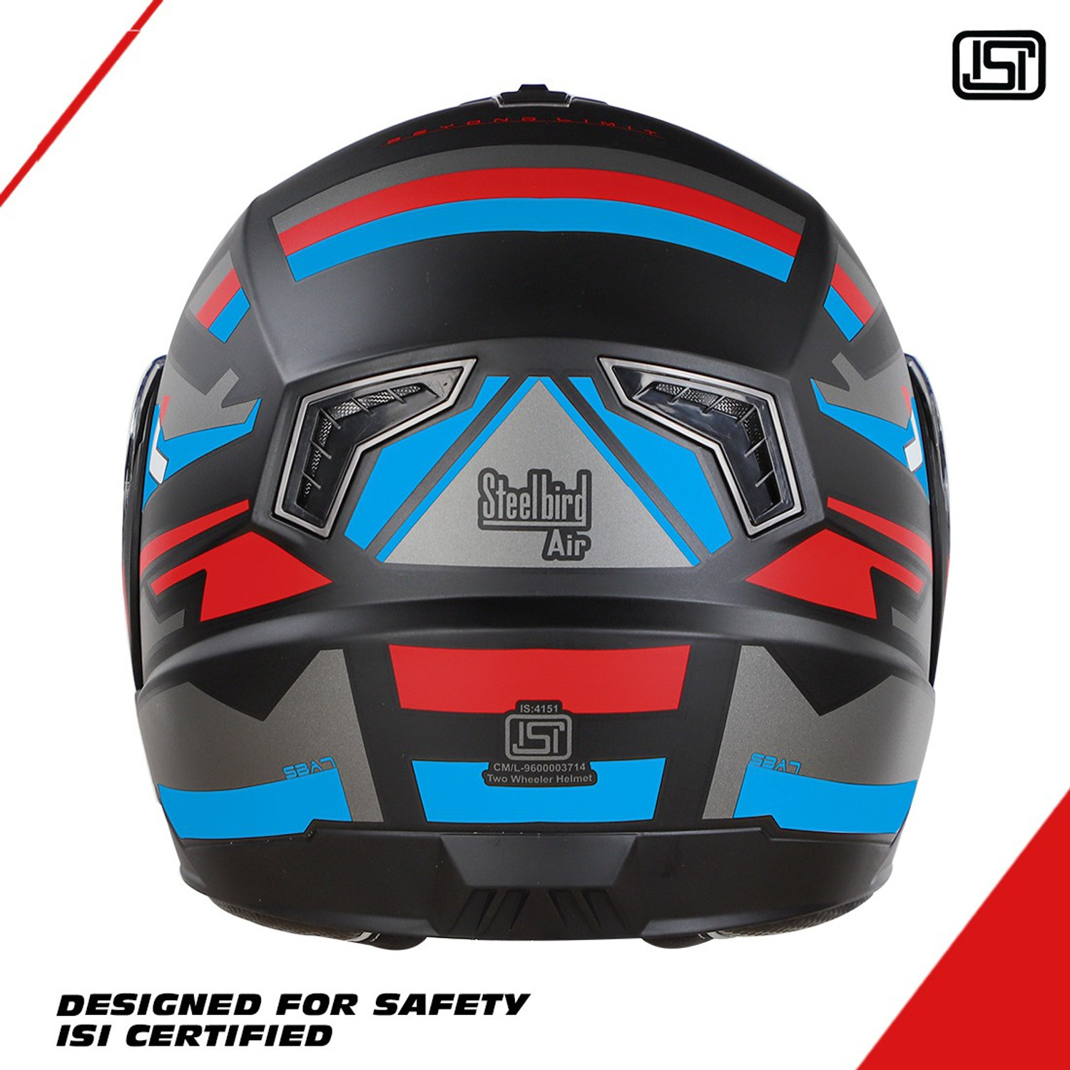Image of Steelbird SBA-7 Beyond Limit ISI Certified Flip-Up Helmet for Men and Women Motorbike Helmet