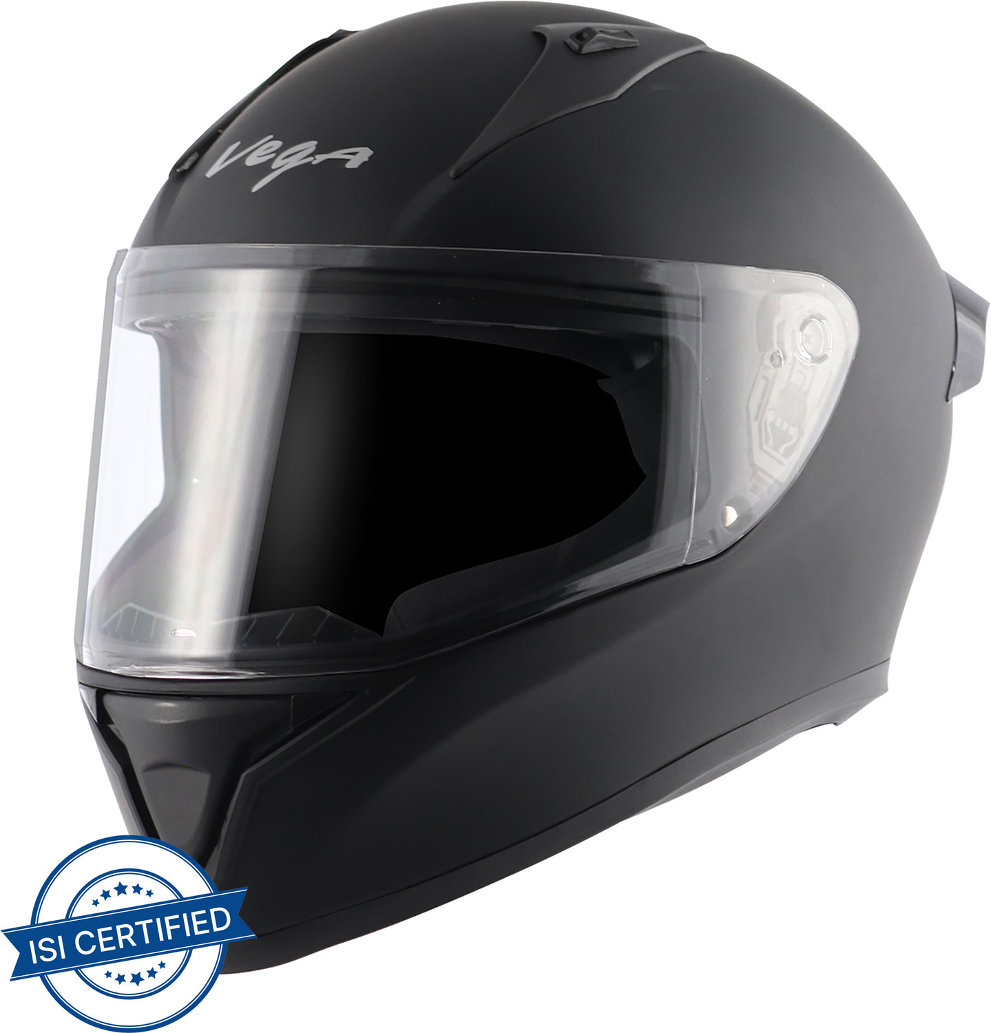 Image of VEGA VO-03 Swift DV Solid Colors Helmet Dull Motorbike Helmet (Dull Black)