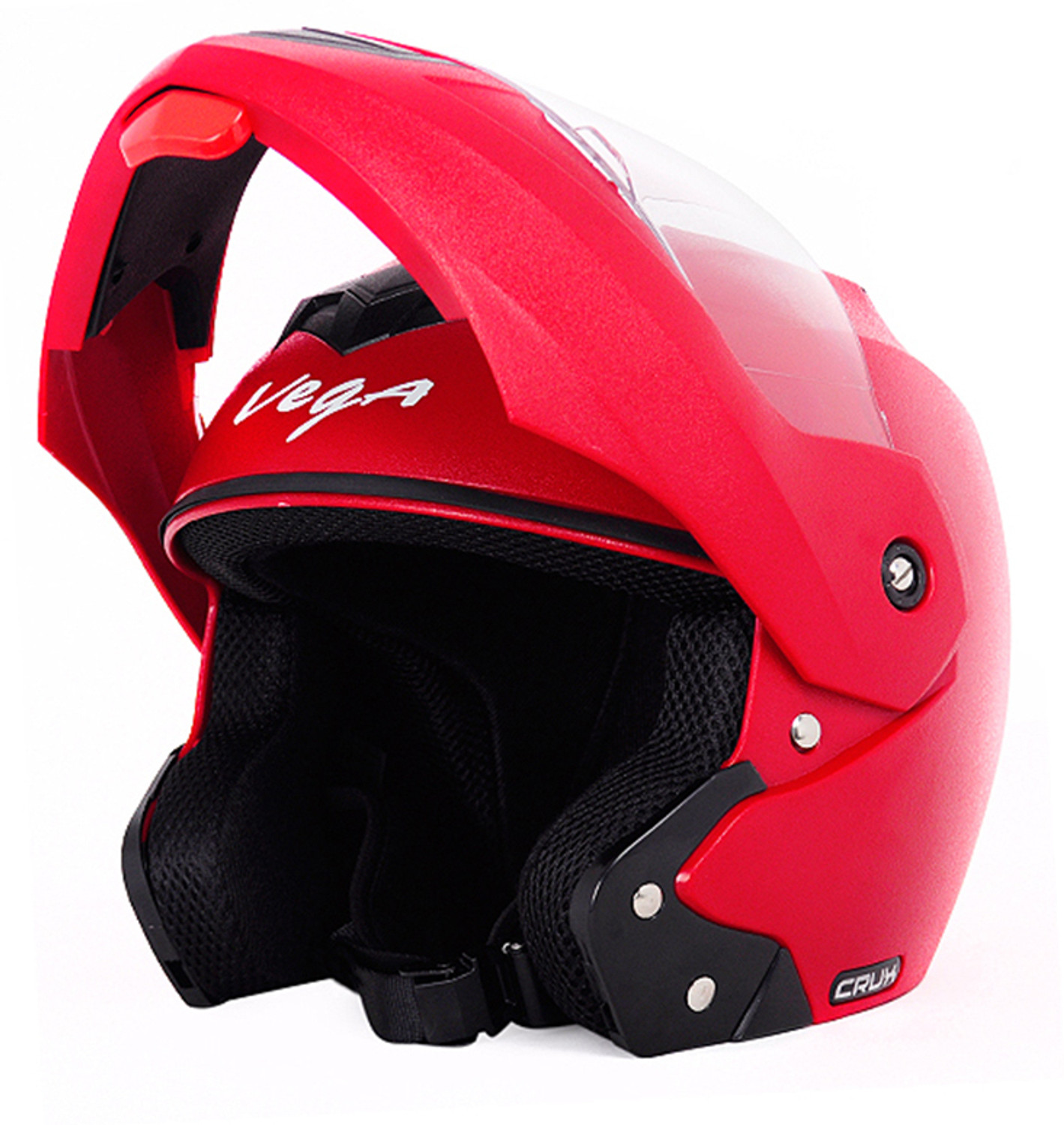 VEGA Crux Motorbike Helmet  (Red)