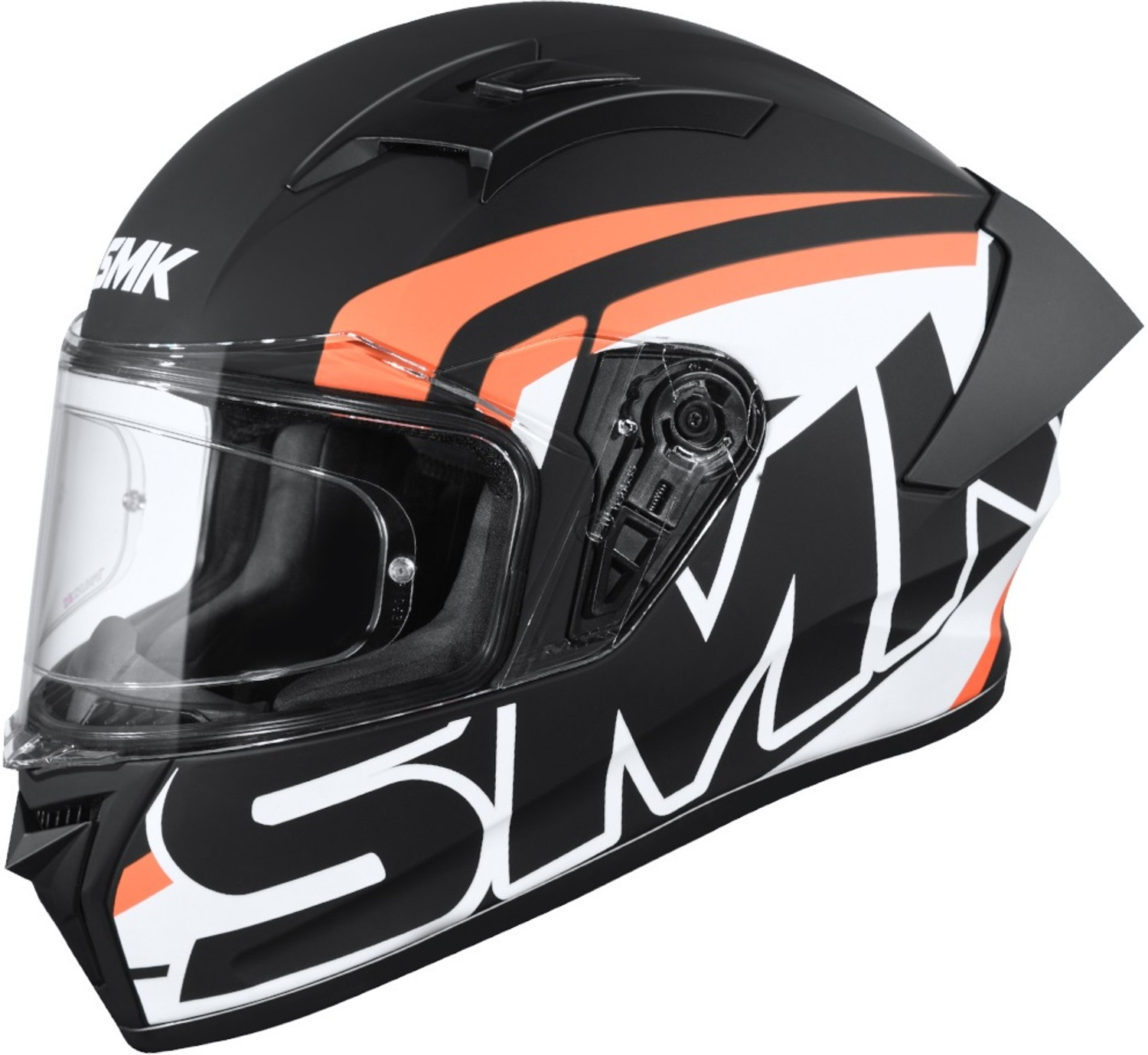 Image of SMK AGNAR SOLID ISI, DOT & ECE 06 Certified Helmet with Dual Visor Motorbike Helmet (MATT BLACK)
