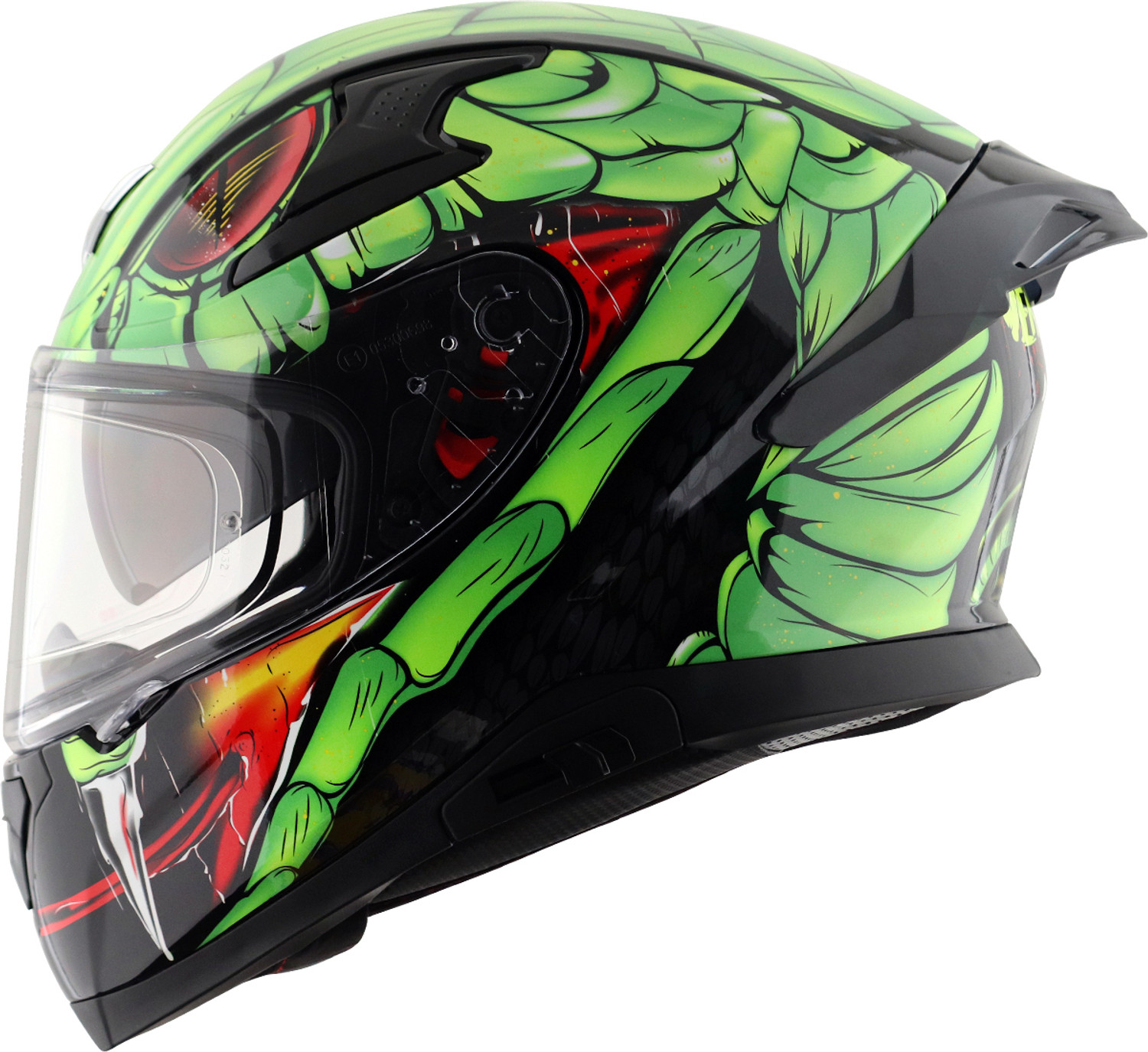 Axor Apex Venomous Black Neon Green Helmet Motorbike Helmet  (Black 