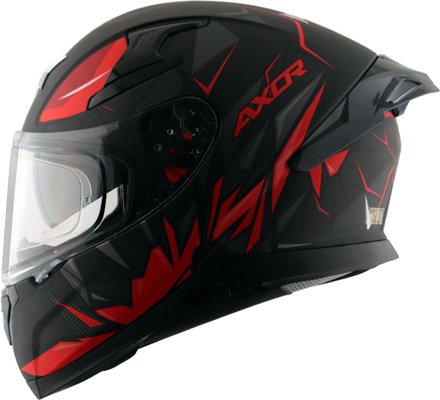 Axor Apex Hunter Motorbike Helmet  (Dull Black Red)