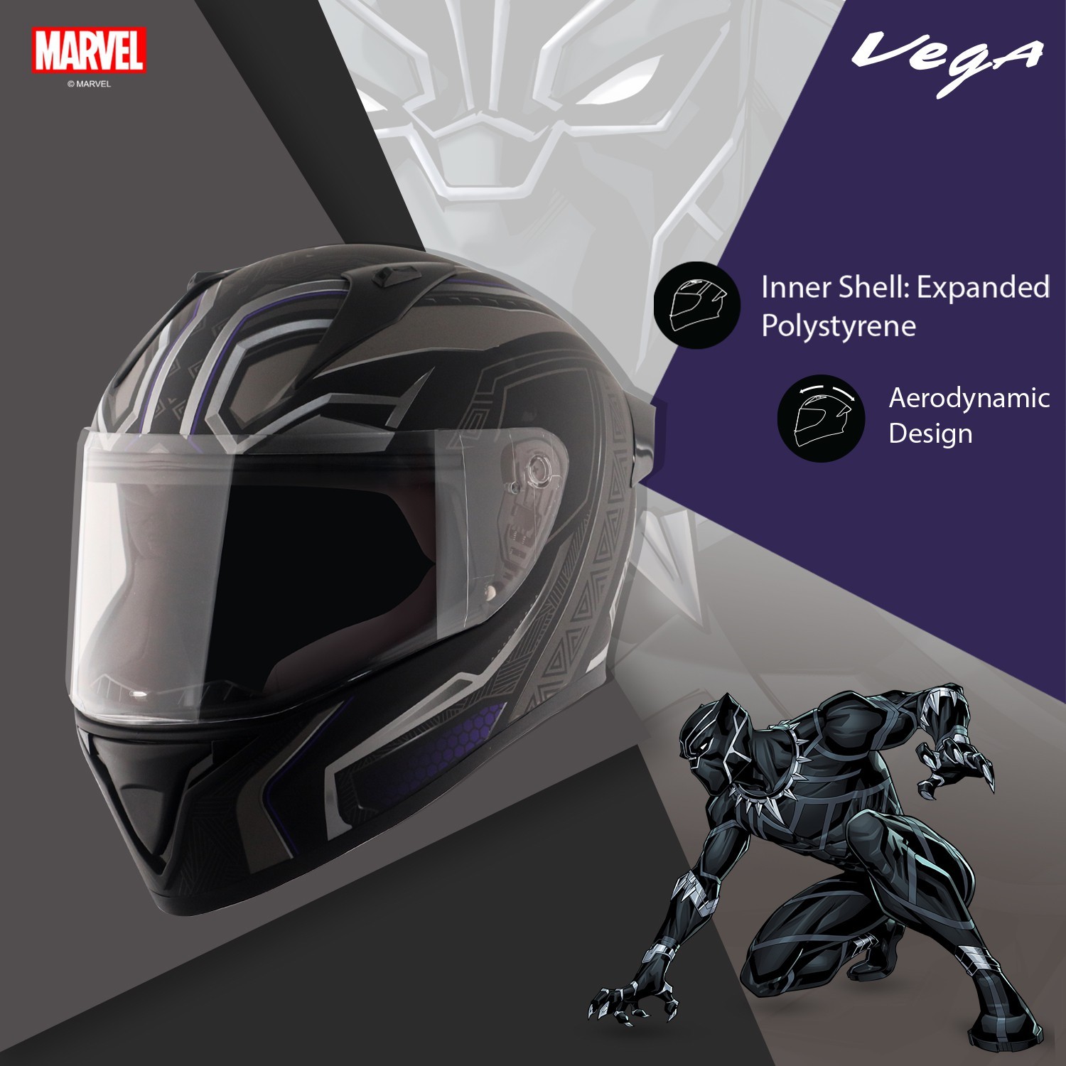 Black panther bicycle discount helmet