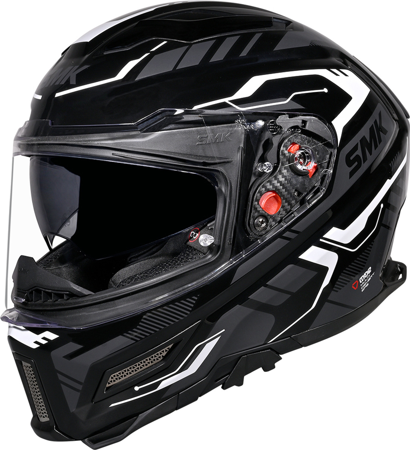 Image of SMK AGNAR SOLID ISI, DOT & ECE 06 Certified Helmet with Dual Visor Motorbike Helmet (MATT BLACK)