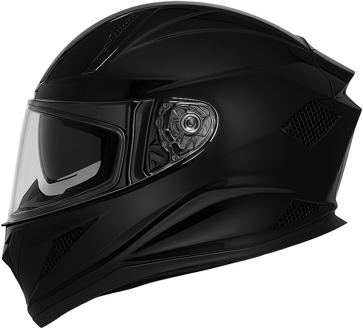 Image of CR Decals Designs AXOR Retro Dominator Dull Black Helmet Motorbike Helmet (Black)