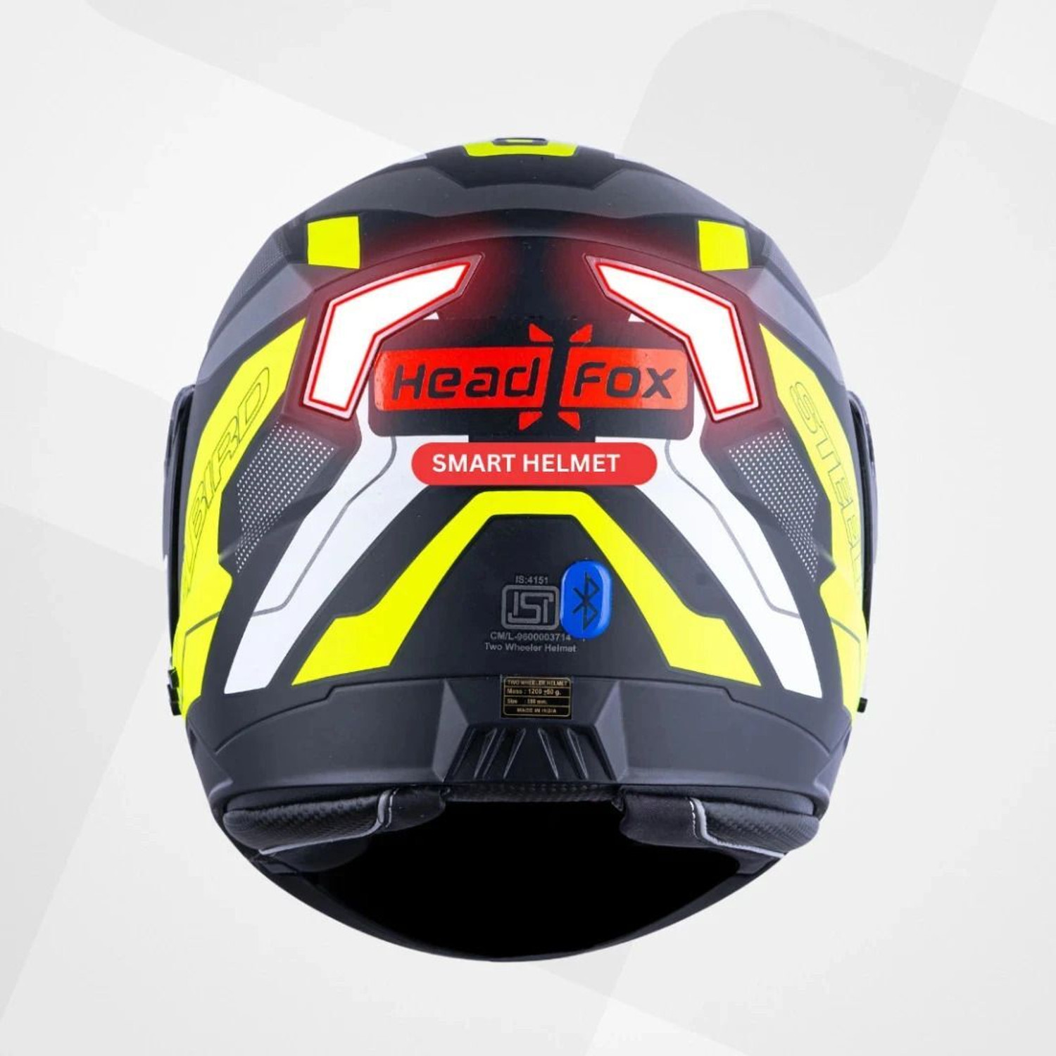 HEADFOX N2 Air 7 Smart Bluetooth GPS | Music | Calls | Waterproof | Voice Asst. Road DV Motorbike Helmet