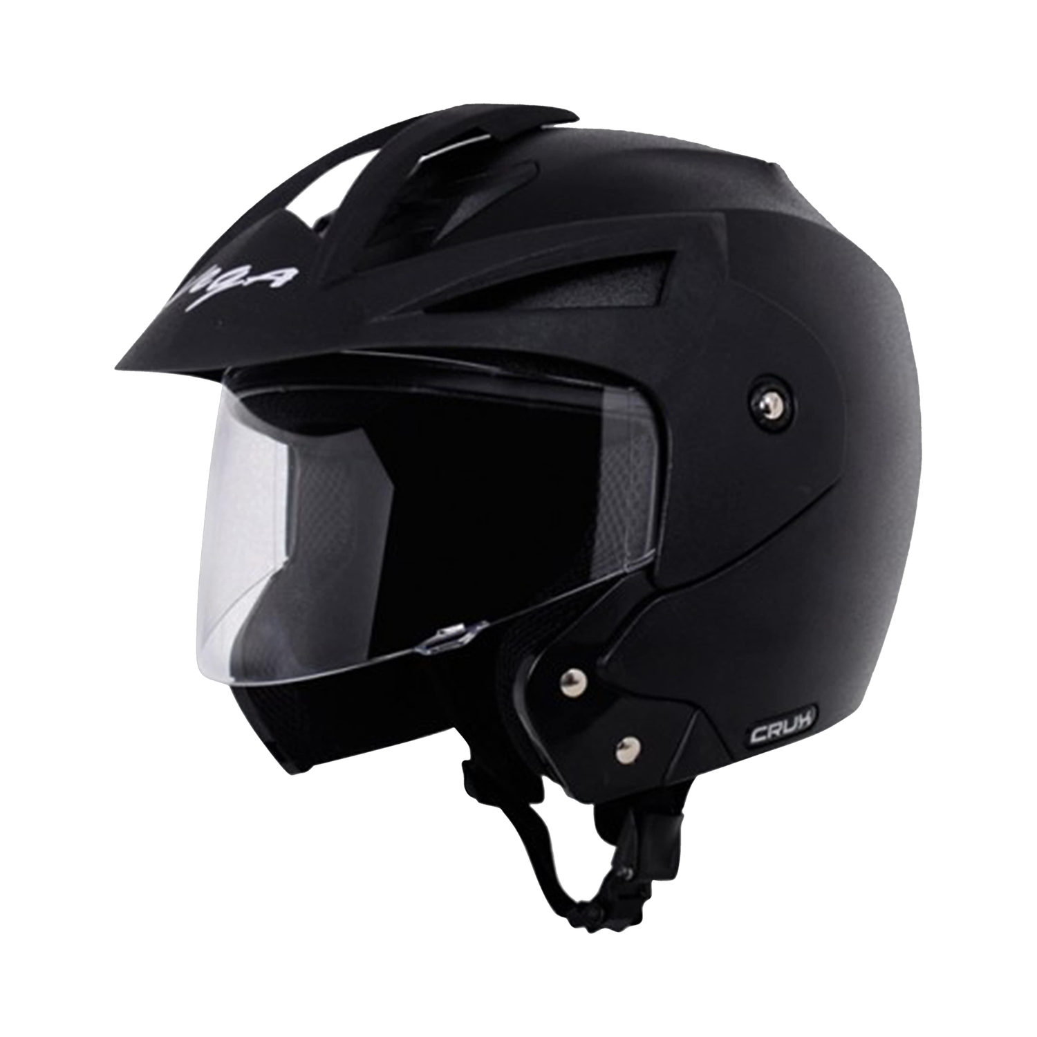 VEGA Crux OF Motorbike Helmet  (Black)