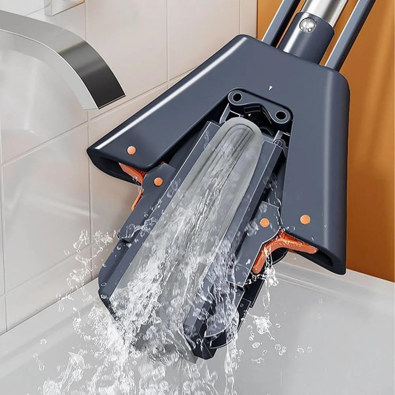 Image of FINEXEL Self-Wringing Butterfly Sponge Mop Mop