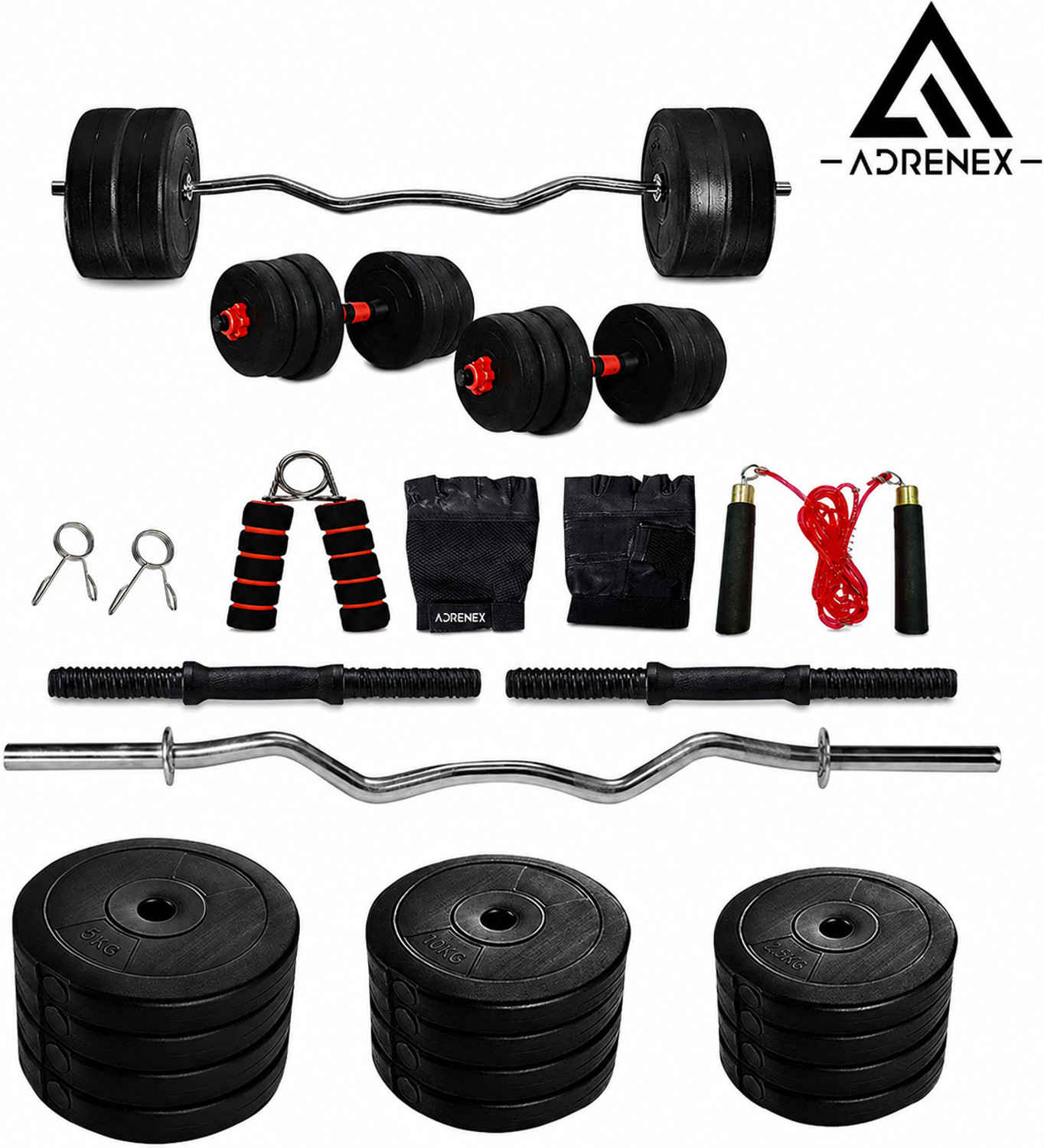 Image of AKTIV 30KG ADJUSTABLE DUMBBELL SET-106 Home Gym Combo