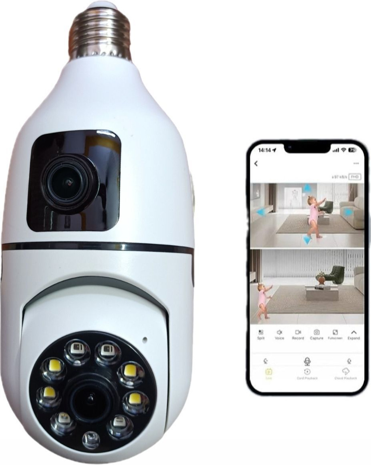 Image of itup Smart Mini CCTV WiFi Camera HD Indoor Security Camera with Mobile App Control Security Camera (4 Channel)