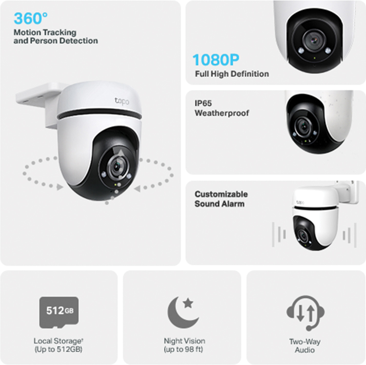 Image of TP-Link Tapo C500 1080p Outdoor Pan /Tilt Security WiFi Smart Camera Security Camera