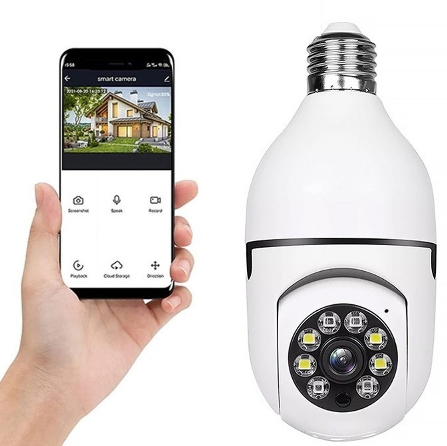 Image of Hi-Foucs 4G SIM Based PT Dual Lens 10x Zoom Color Night-view Camera (model HC-SD41N3-4G) Security Camera (Micro SD card (up to 512GB) GB, 1 Channel)