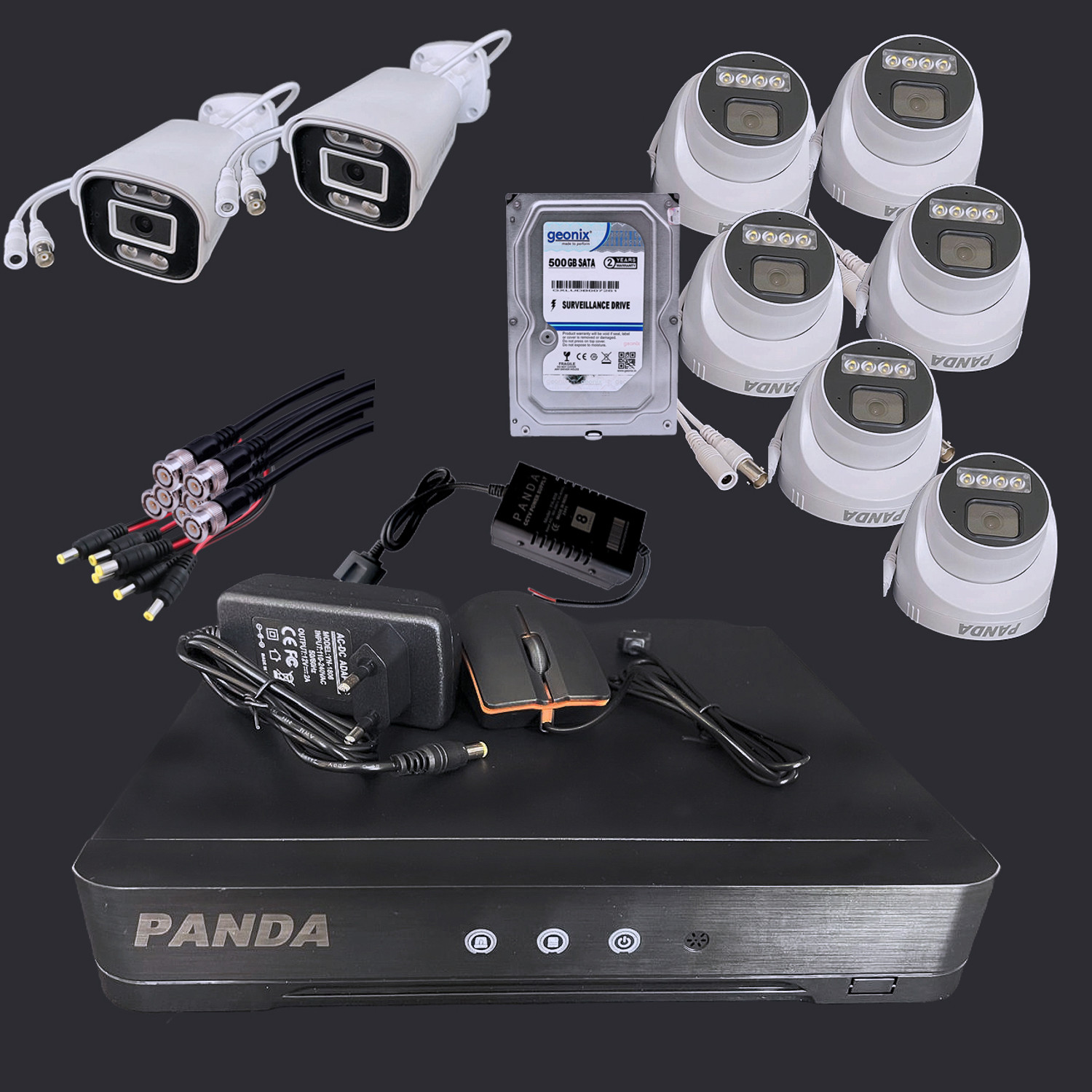 Image of ADS VISION FULL HYBRID IP 6 Cctv Camera Full Set With 1TB HDD And All Accessories Security Camera (1 TB, 8 Channel)