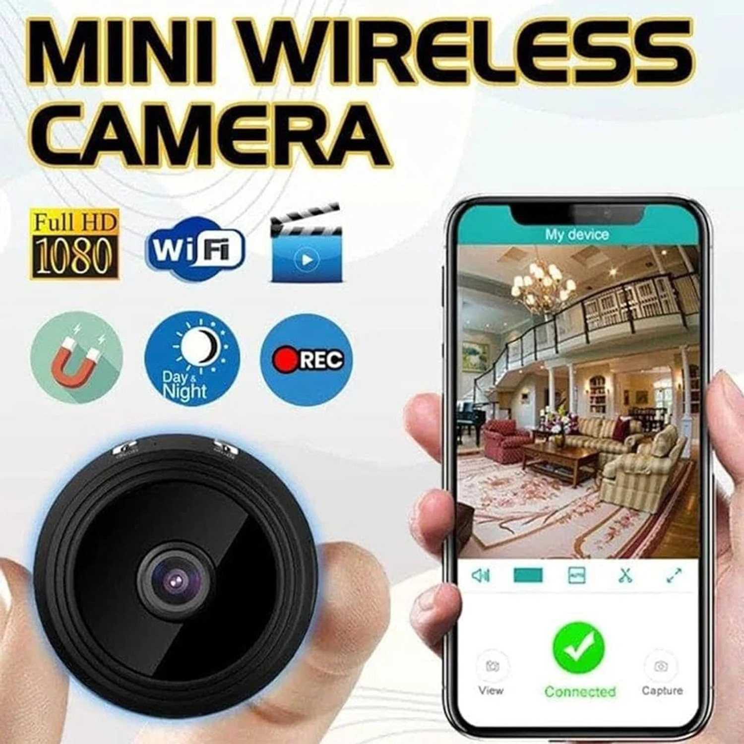 Image of itup Smart Mini CCTV WiFi Camera HD Indoor Security Camera with Mobile App Control Security Camera (4 Channel)