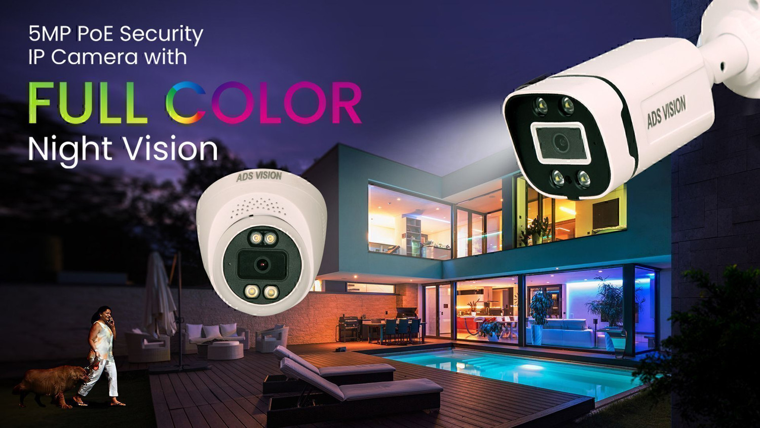 Image of ADS VISION FULL HYBRID IP 6 Cctv Camera Full Set With 1TB HDD And All Accessories Security Camera (1 TB, 8 Channel)