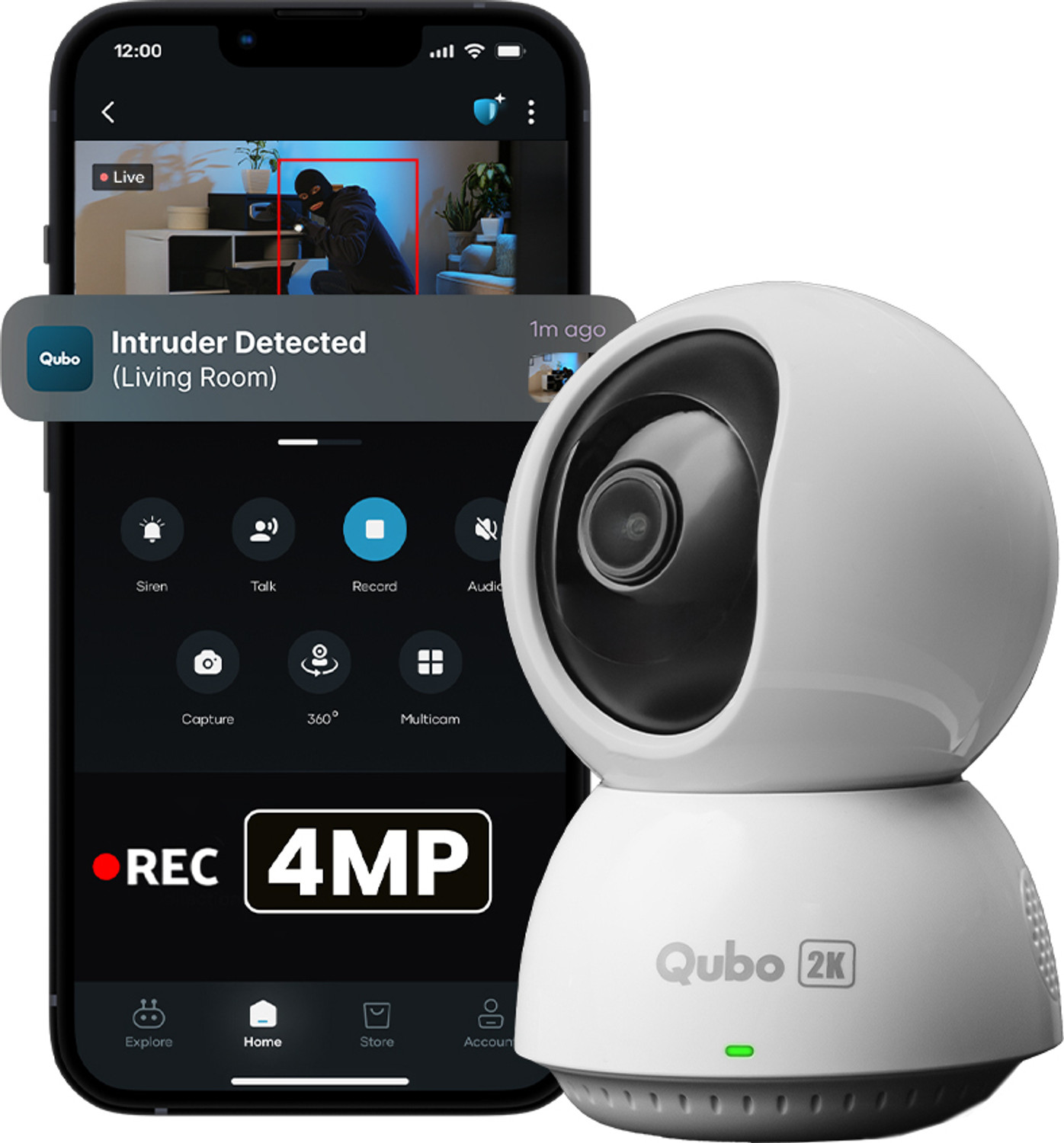 Qubo Security Camera – 1080p HD Night Vision, ₹3,990 on Flipkart
